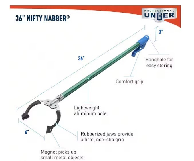 Nifty Nabber Trash Picker Grabber 36 in.