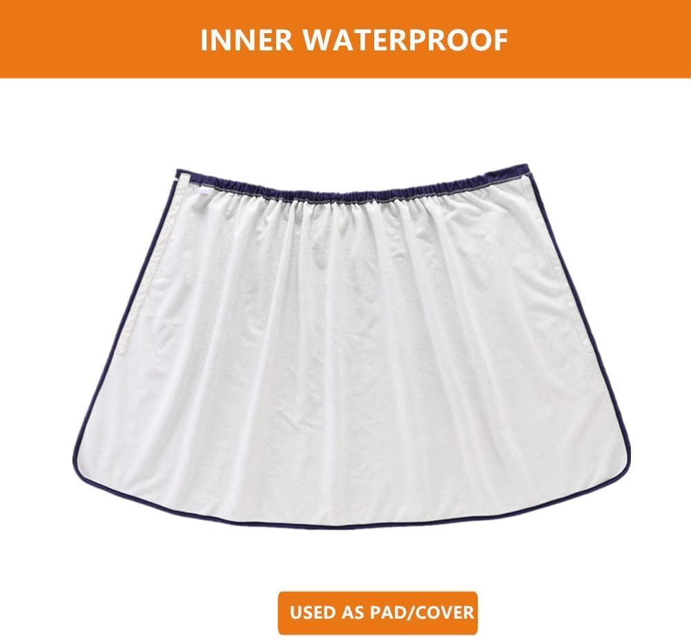 Adult Diaper Skirt Wearable Incontinence Bed Pads Washable Breathable Leakproof