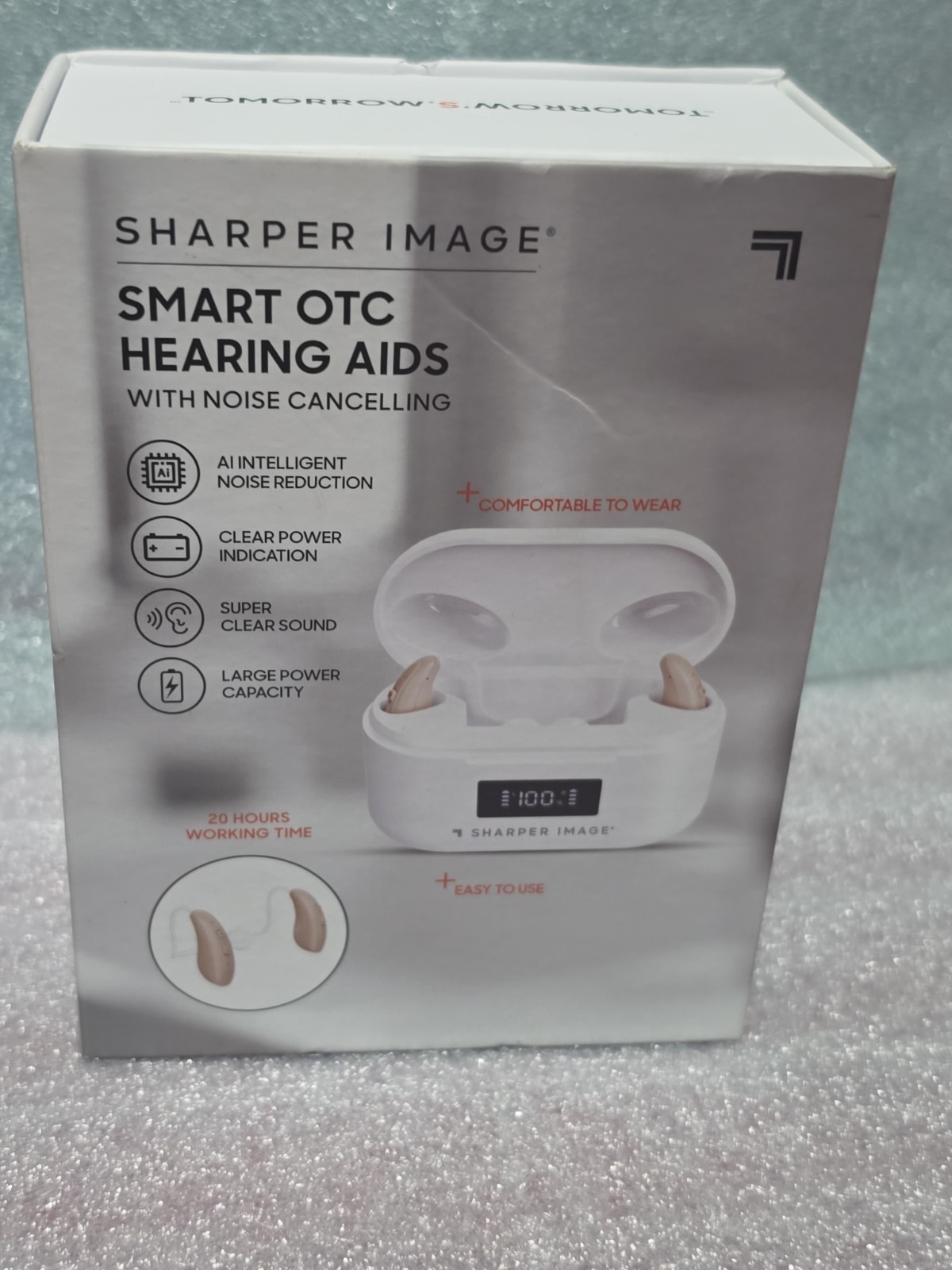 Sharper Image Smart OTC Hearing Aids Noise Cancelling JH-D26AT 20 Hours Recharge