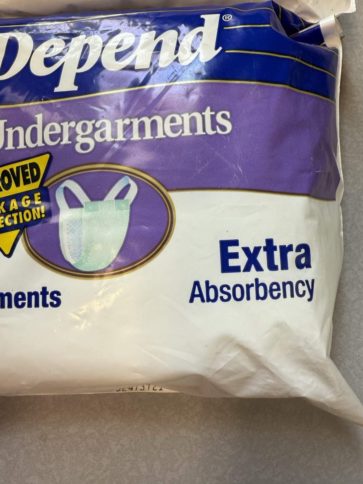 Depend Adult Diapers Briefs 1996 Depends Extra and Reg Two Packs Of 2 Vintage