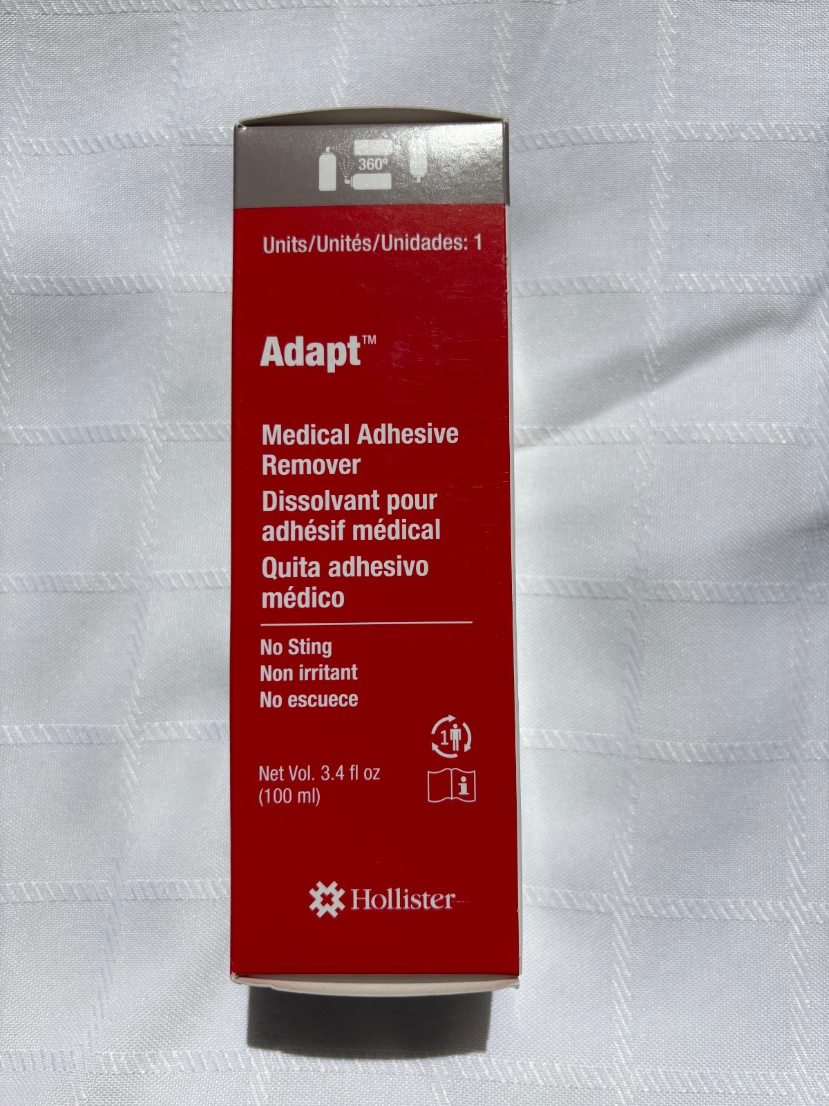 Hollister Adapt Medical Adhesive Remover 3.4 oz (100 ml) 360 degree spray can