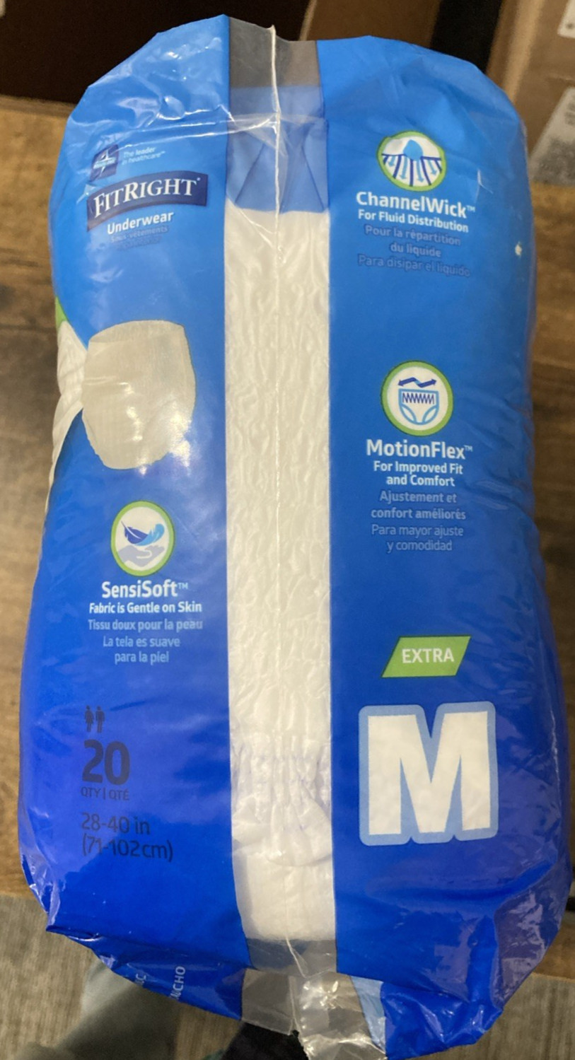 Medline FitRight Underwear Adult M 28”- 40” Extra Absorbancy