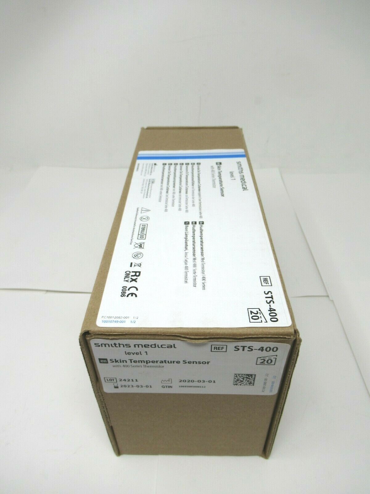Smiths Medical STS-400 Level 1 Skin Temperature Sensor Box of 20 Exp: 2023-03-01
