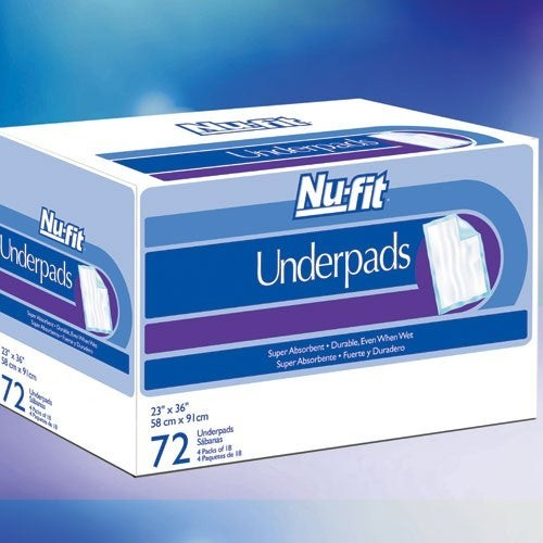 Nufit 23″x36″ Large Disposable Underpad 72 ct – CR344 – 498652