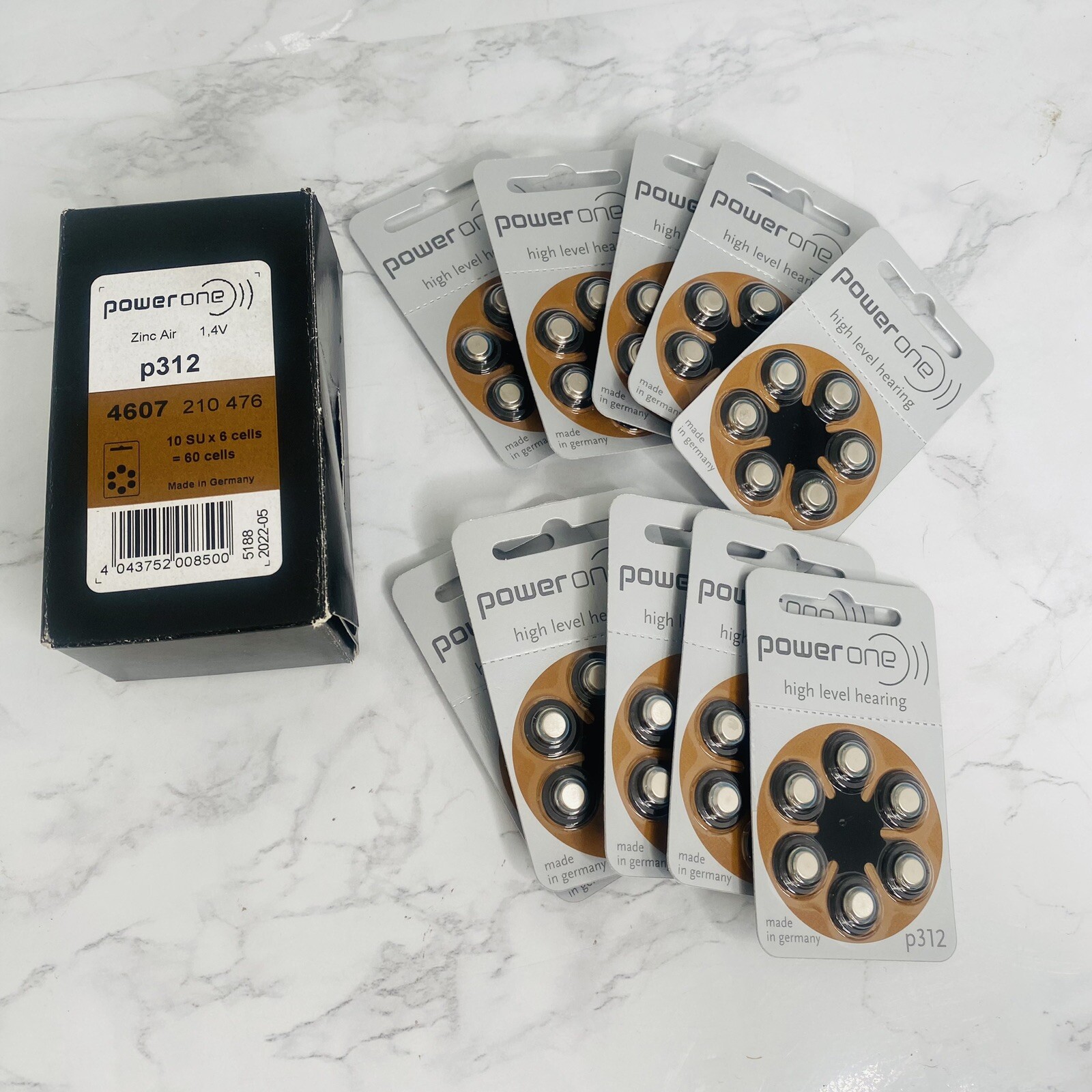 Power One Zinc Air 1.4v Hearing Aid Batteries p312 NEW but EXPIRED Lot Of 17