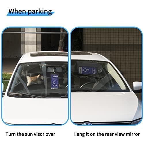 Portable Handicap Placard Holder – Transparent Disability Parking Protector Slee
