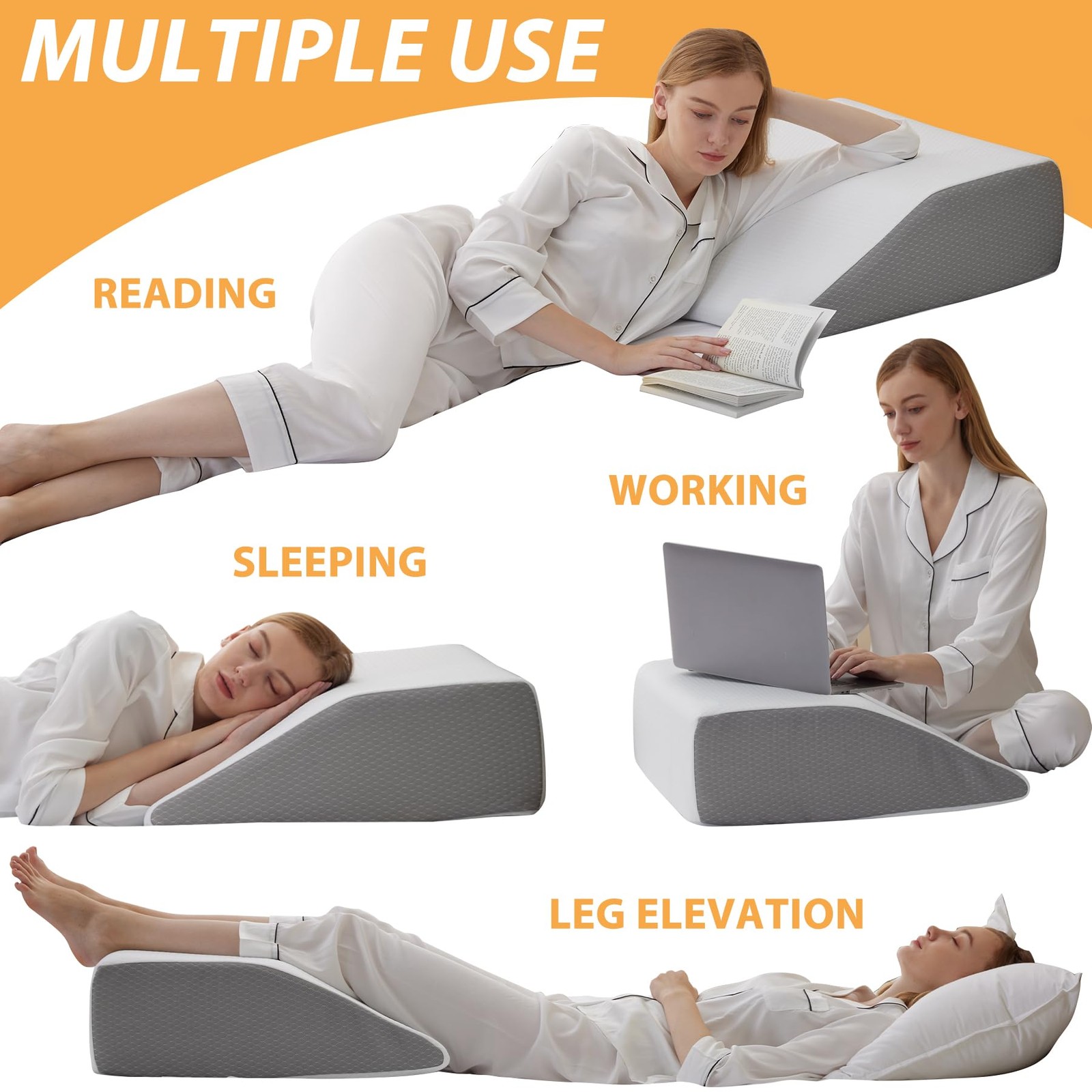 Bedluxe Leg Pillow Elevation Blood Circulation Wedge Pillow For Legs Swelling