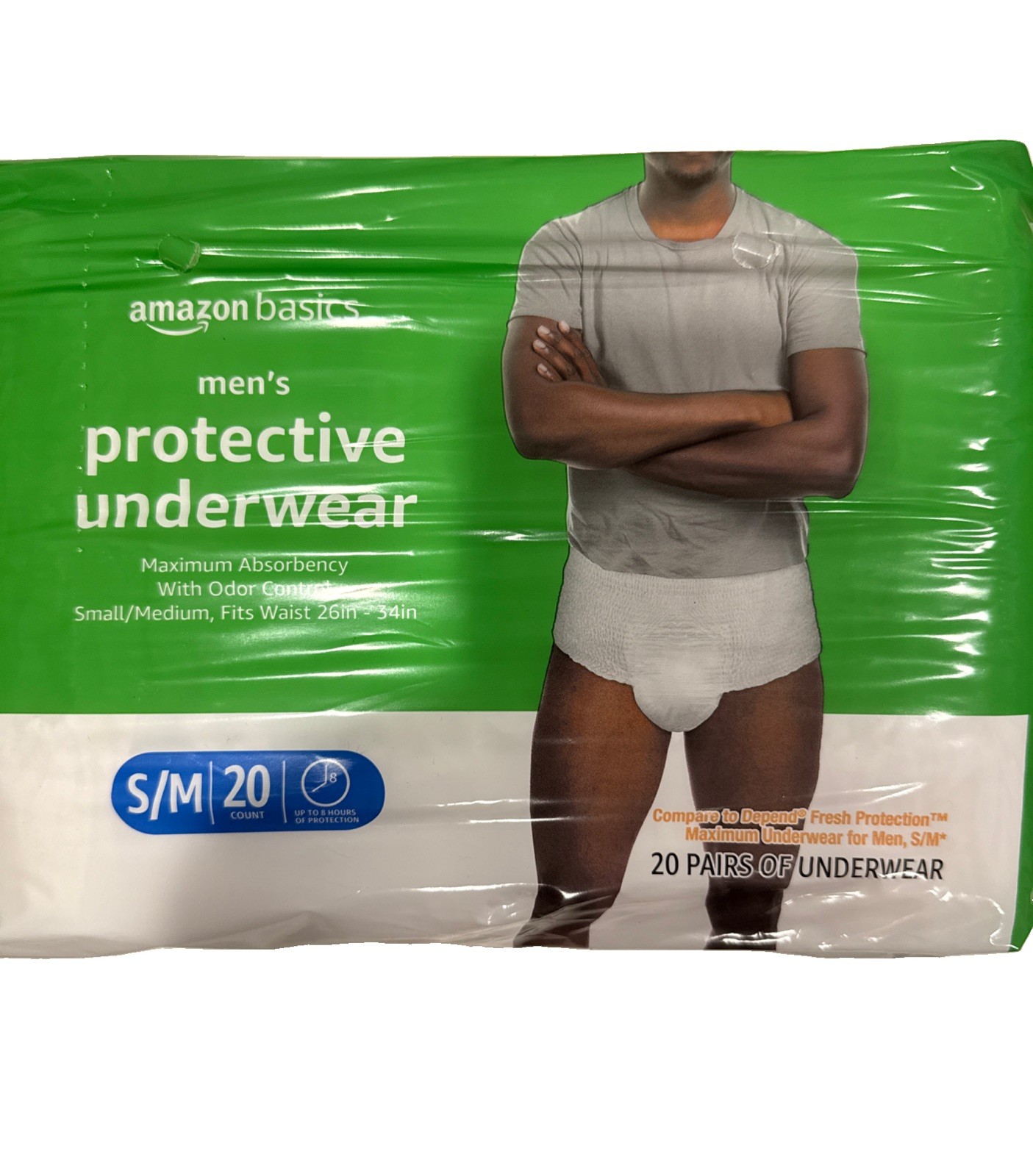 Amazon Basics Maximum Absorbency Incontinence Underwear for Men with Leak