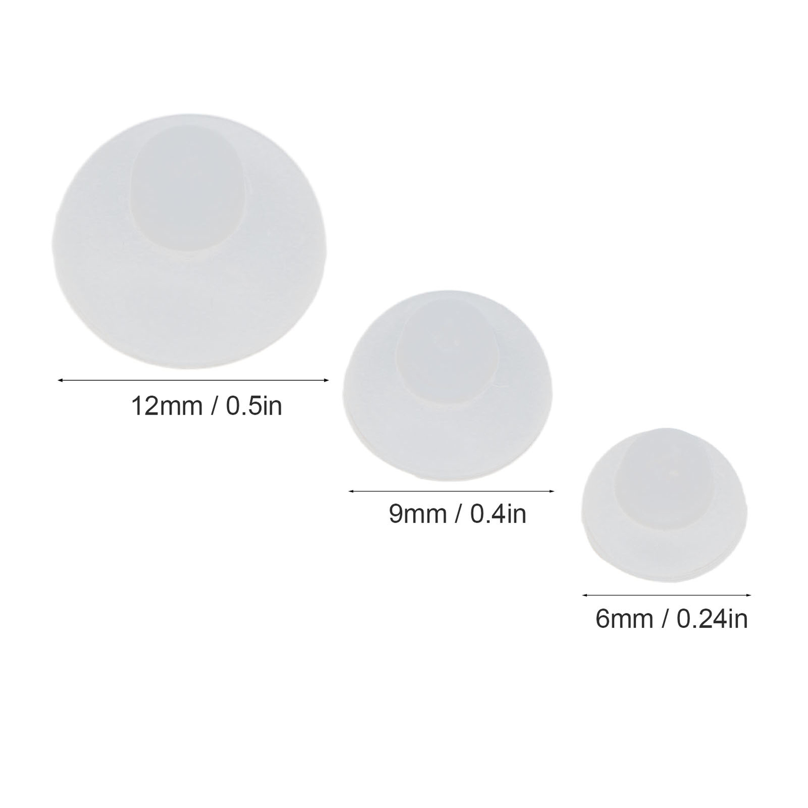 Hearing 10PCS Aid Domes Closed Silicone Hearing Aid Ear Tips Detachable Washable