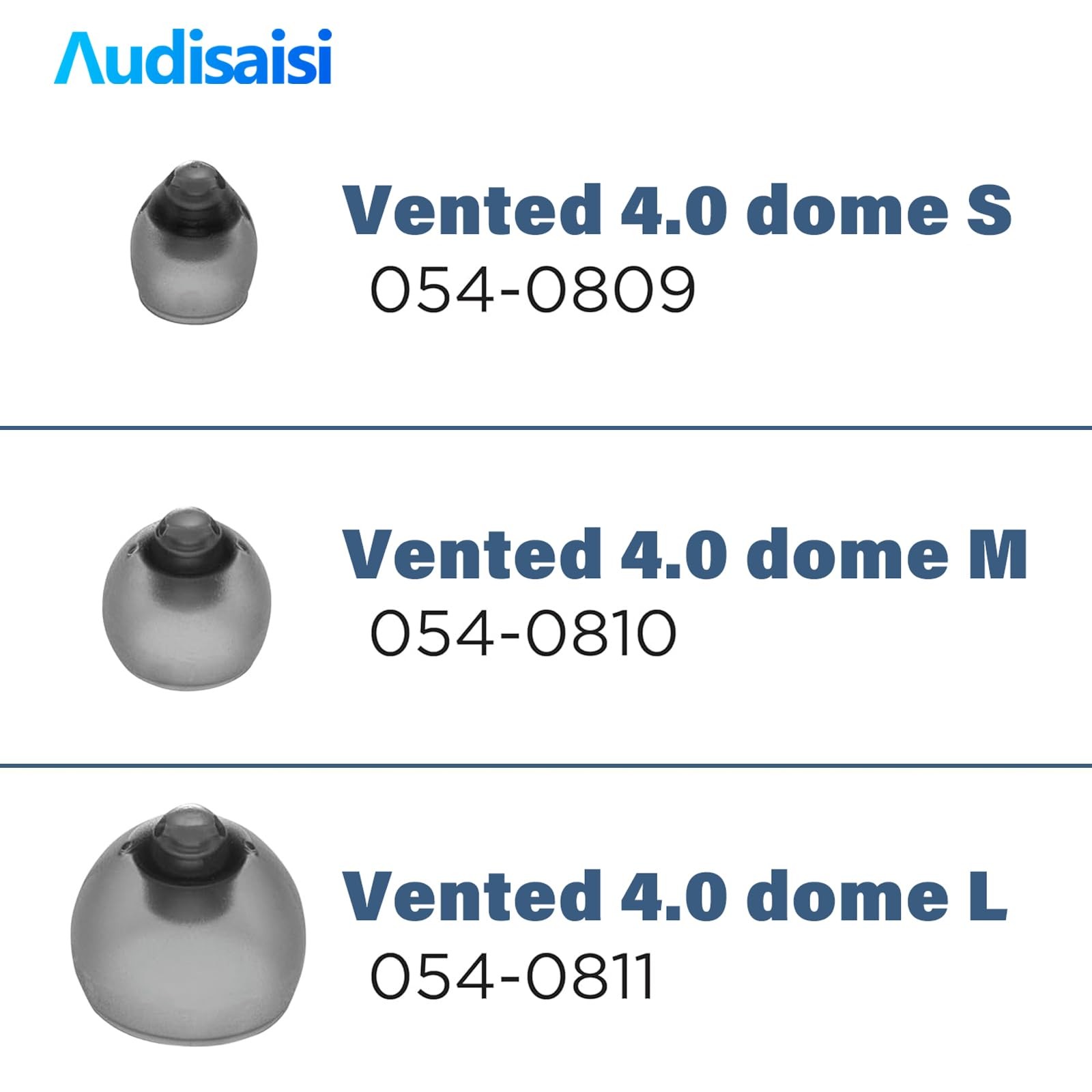 20 pcs Phonak Vented 4.0 Hearing Dome Small, White-2 Pcaks/20 Pcs
