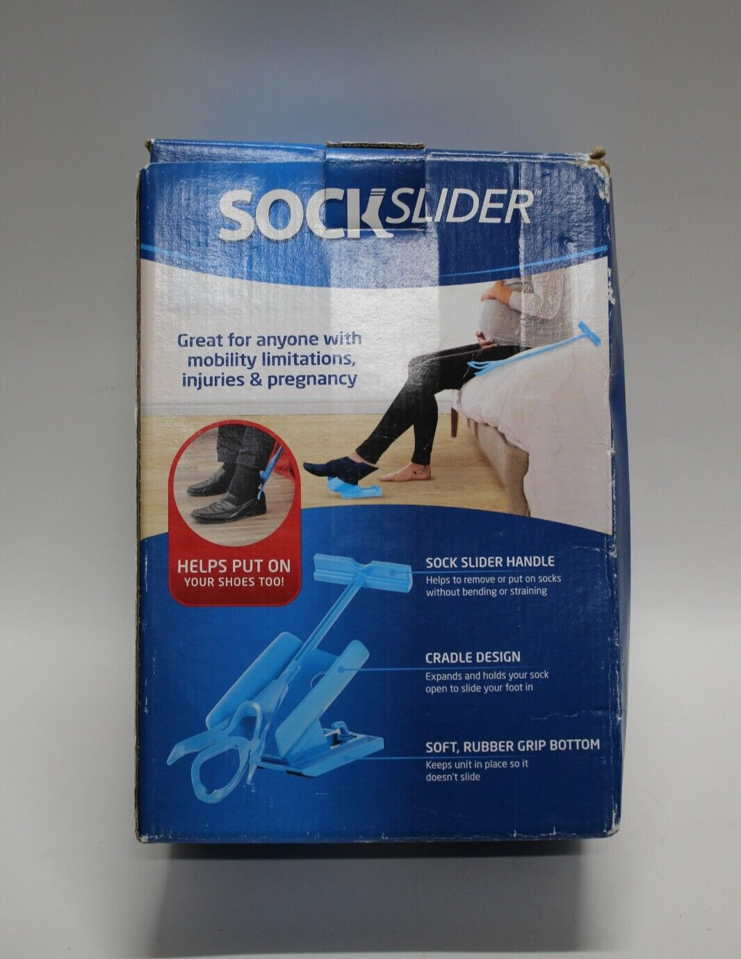 Sock Slider The Easy on, Easy off Sock Aid Kit & Shoe Horn As Seen On TV new