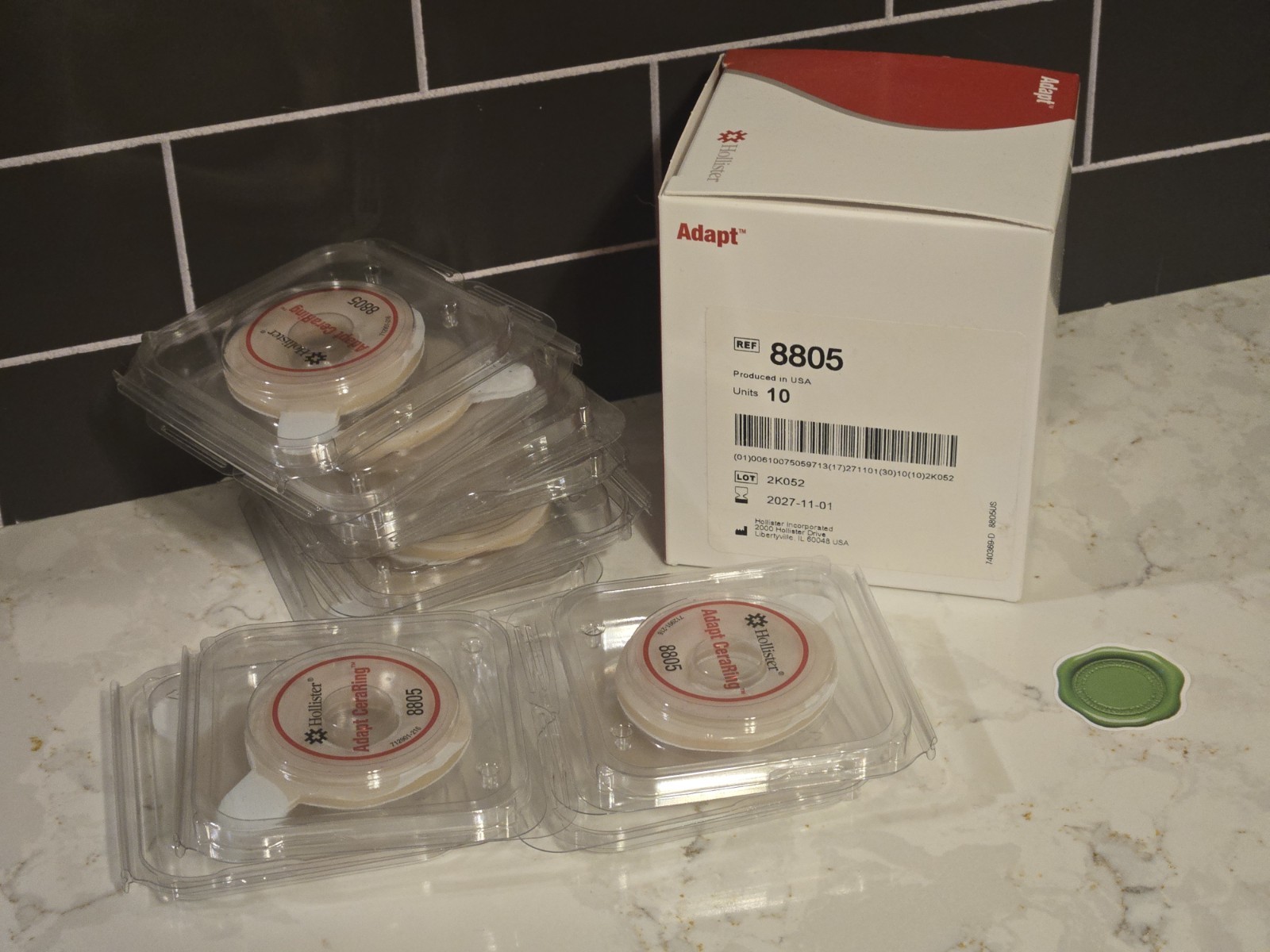 2 Boxes (20 Total) Hollister 8805 Adapt CeraRing Barrier Rings exp 2029