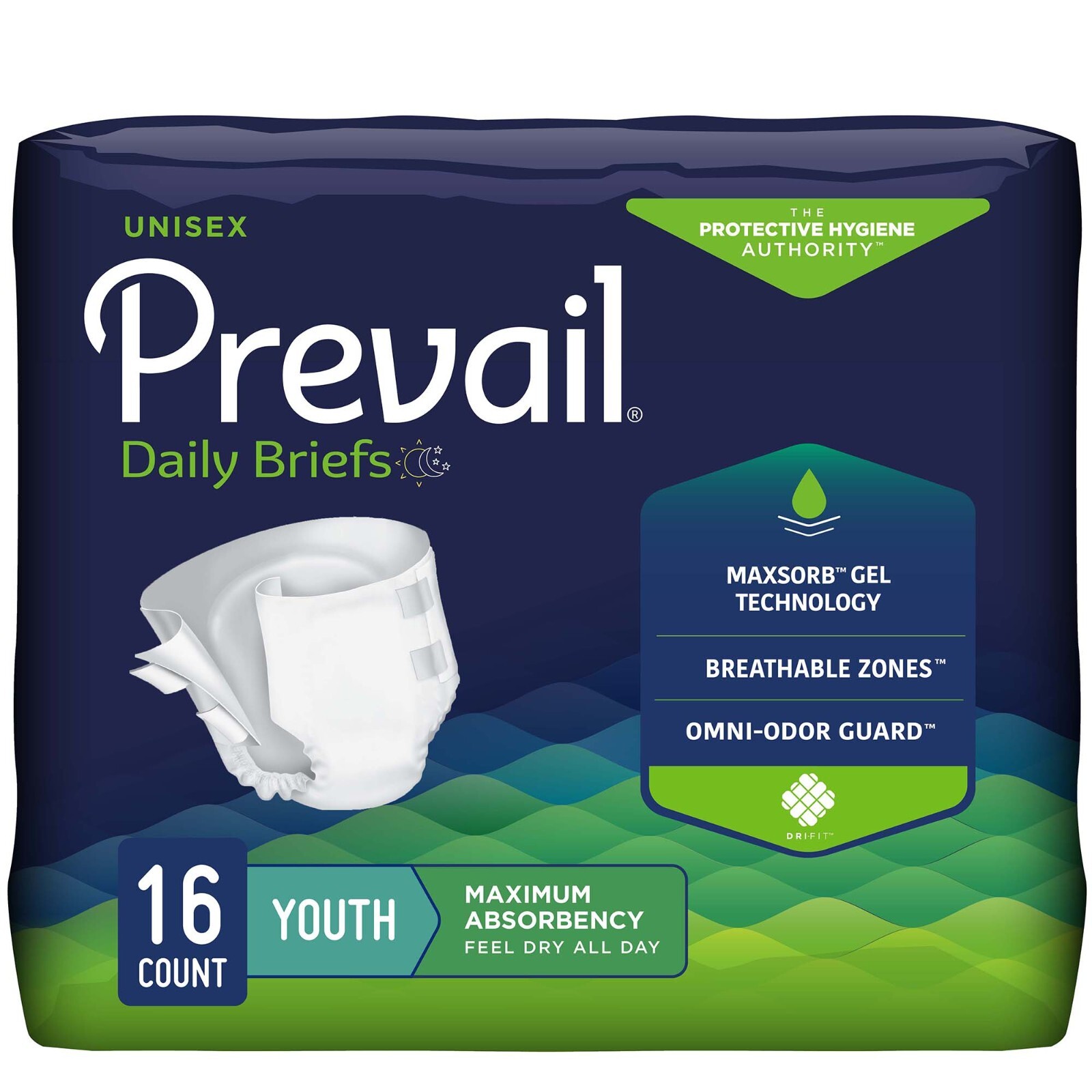 Prevail Incontinence Brief XS Mat Body Shape PV-015 Maximum 96 Ct