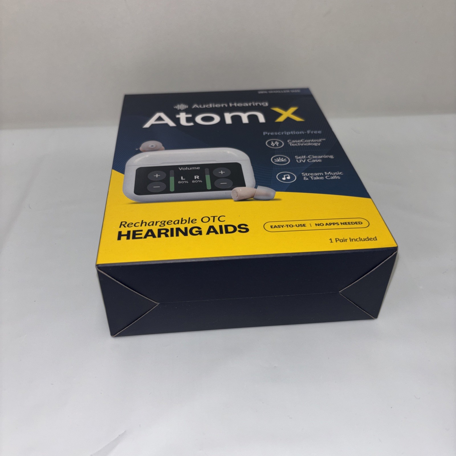 Audien Hearing ATOM X -Rechargeable OTC Hearing Aids -NEWEST MODEL-BRAND NEW!!