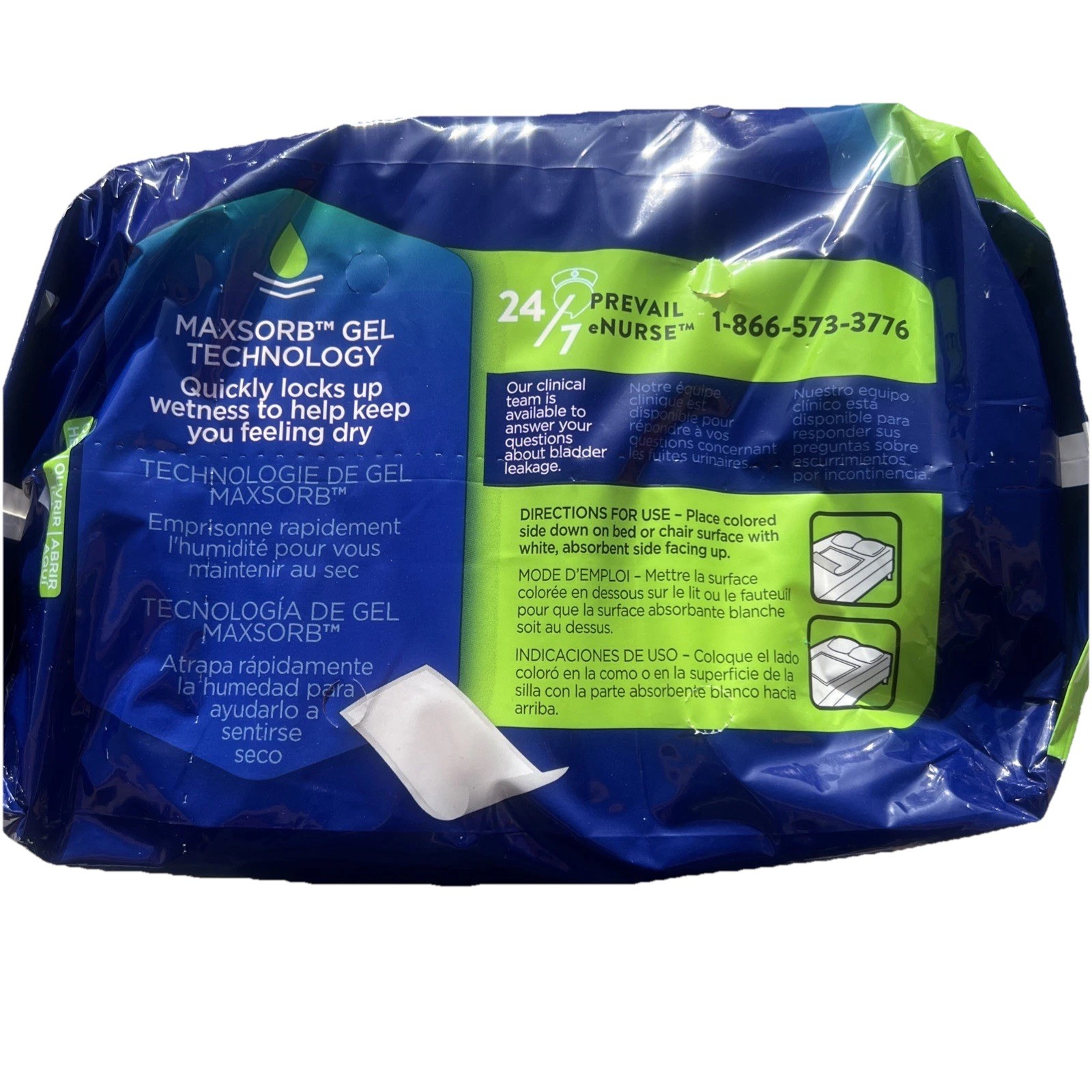 Lot of 4 Prevail Total Care Underpads 30×30” HEAVY Absorbency – 10 Pads per Pack