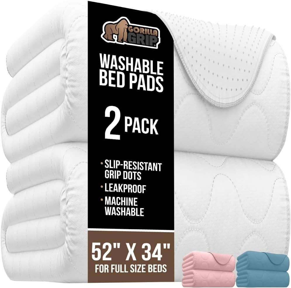 Washable Underpads, Waterproof Reusable Heavy Absorbency Incontinence Bed Pad…