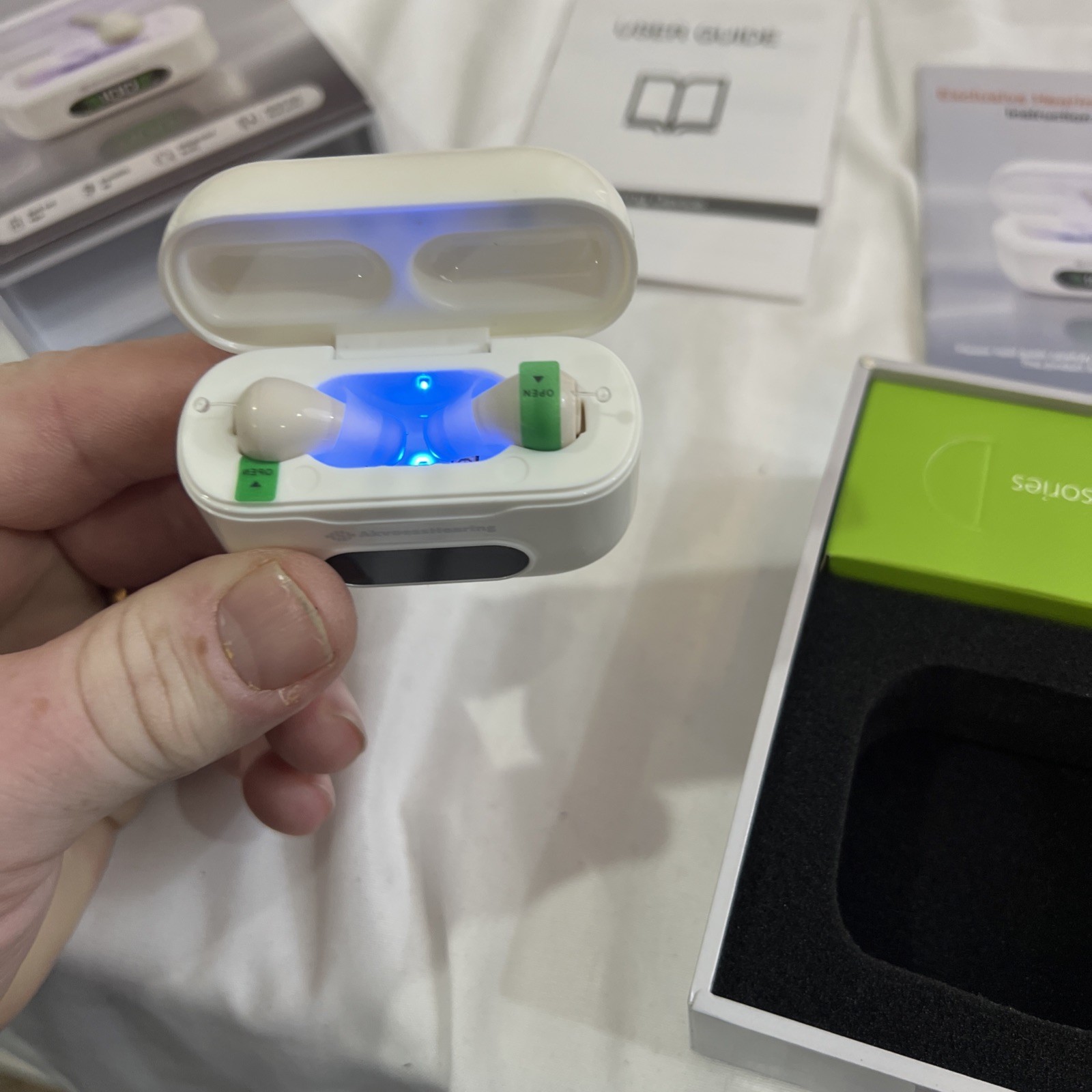 Hearing Aids for Seniors with Noise Cancellation & UV Cleaning, OTC 3 Scene M…