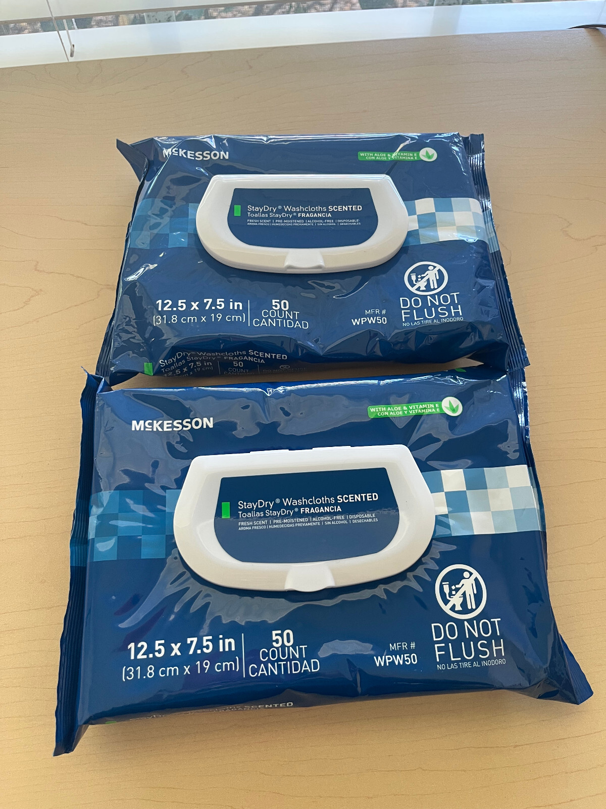 StayDry Adult Wipe/Washcloth Soft Pack Aloe/Vitamin E Scented 1 Case 600 WPW100