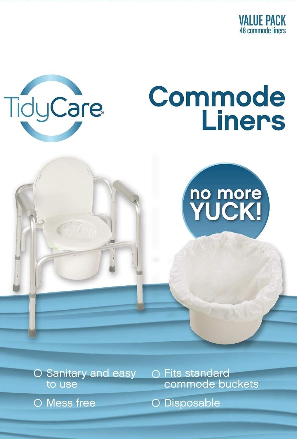 Bedside Commode Liners for Portable Toilet Chair Bucket and Bedpan | Value Pa…