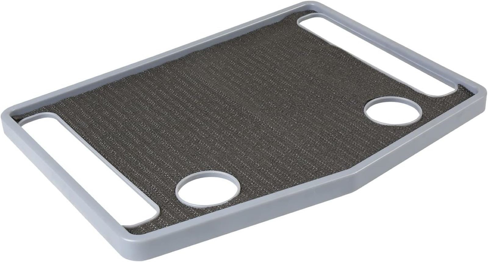 Walker Tray Table Non-Slip Mat Mobility Accessories Cup Holder (21″x16″) – Gray