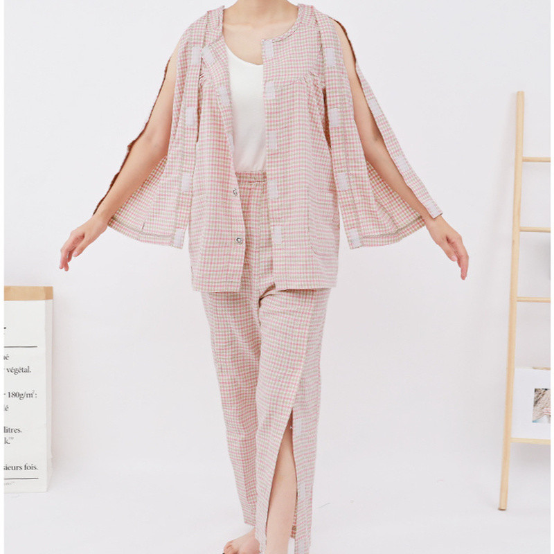 Sticky Patient Suit Hook Loop Long Sleeve for Bedridden Elderly Fractures Health