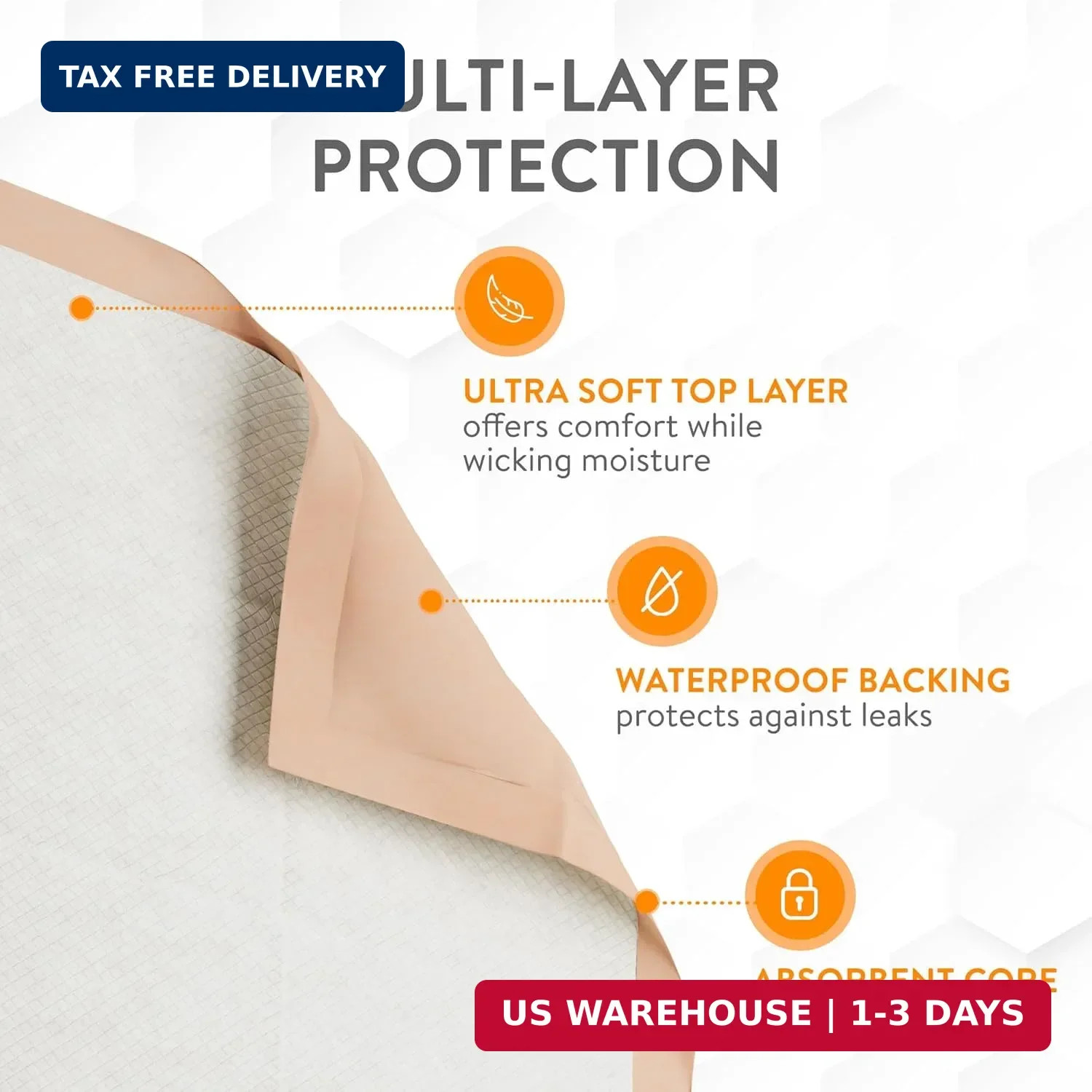 Inspire XL Super Absorbent Bed Pads for Chronic Incontinence 30 x 36 Ultra Thick