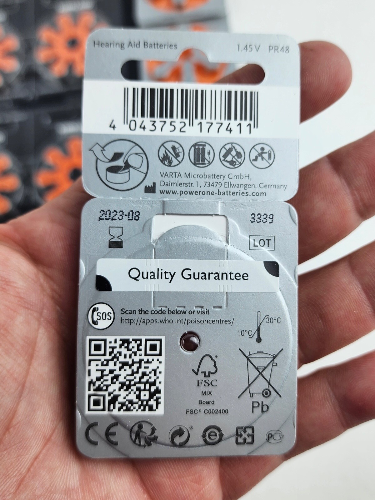 Lot of 84pcs Hearing Aid batteries Size 13 / P13 Kirkland & Power One Exp 2024