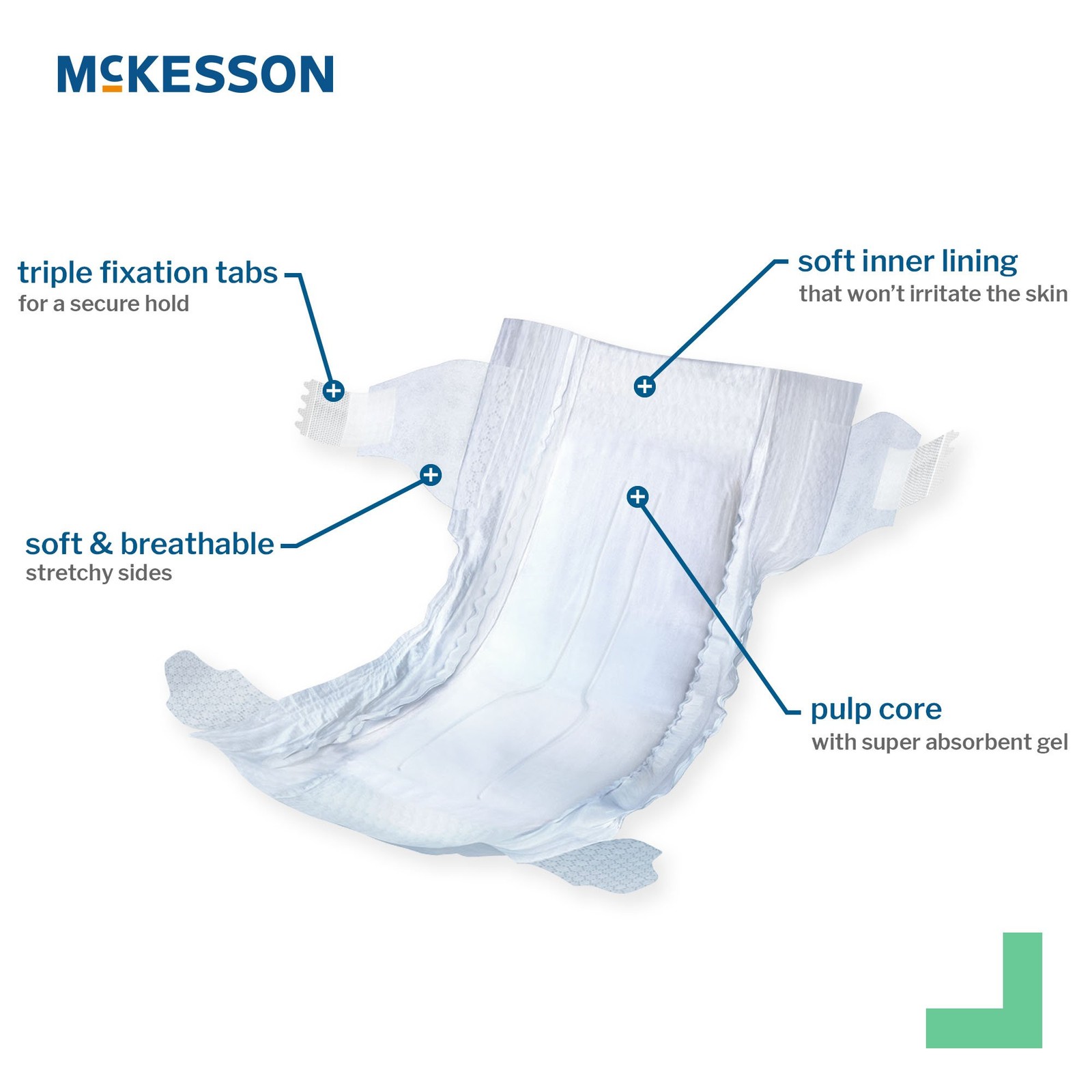 McKesson Baby Diaper 8 Heavy Absorbency Breathable / Overnight BD-SZ8 20 Ct