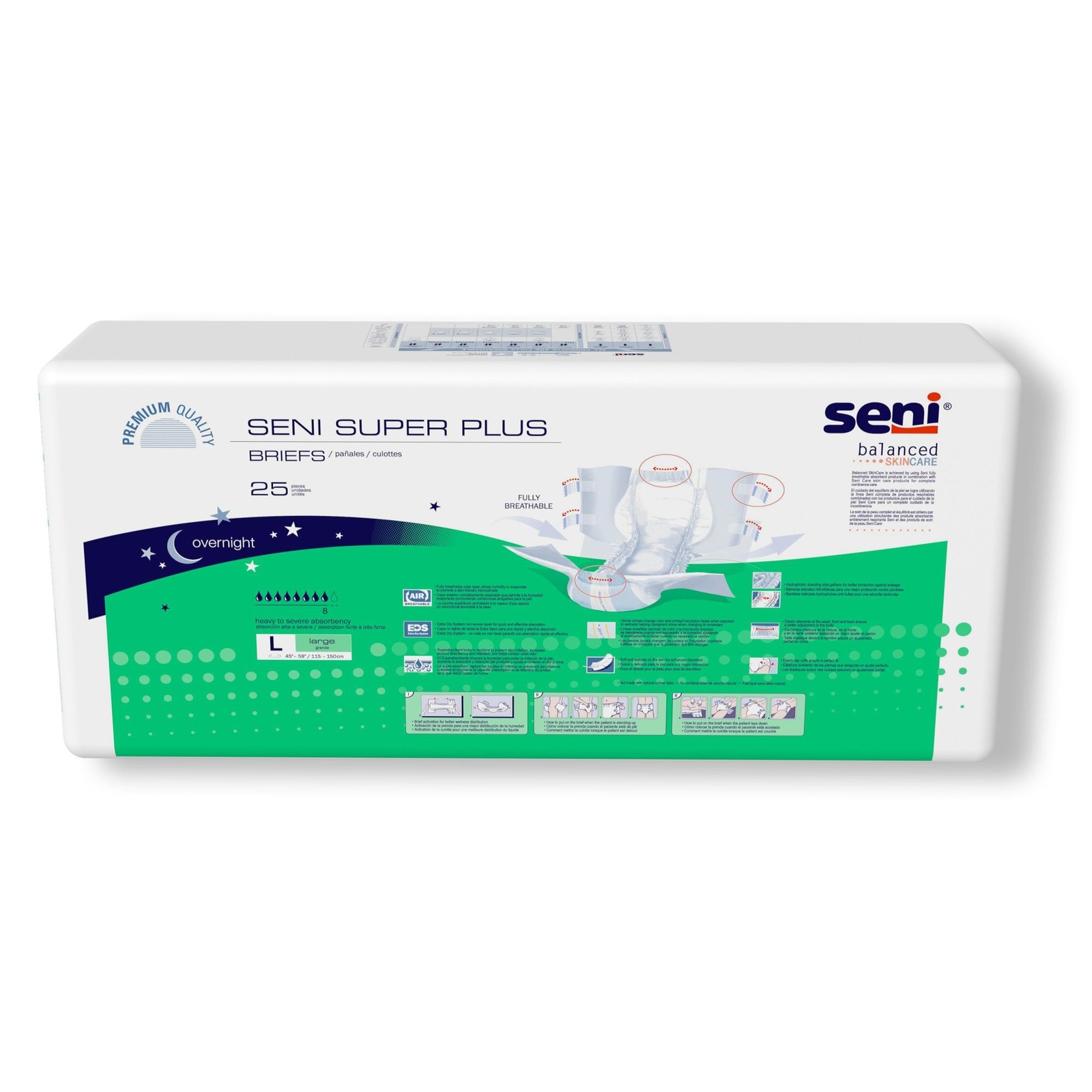 Seni Super Plus Severe Absorbency Incontinence Brief, Large (PK/25)