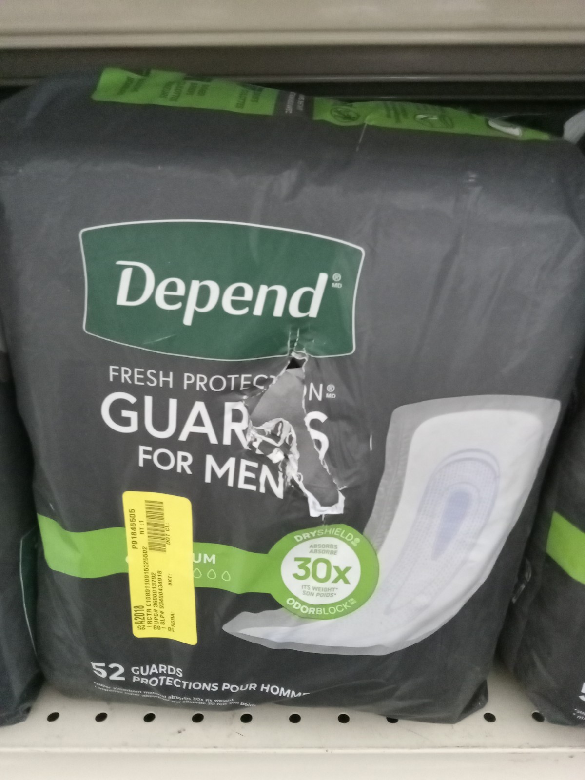 Depend Incontinence Guards for Men – 52 Pack