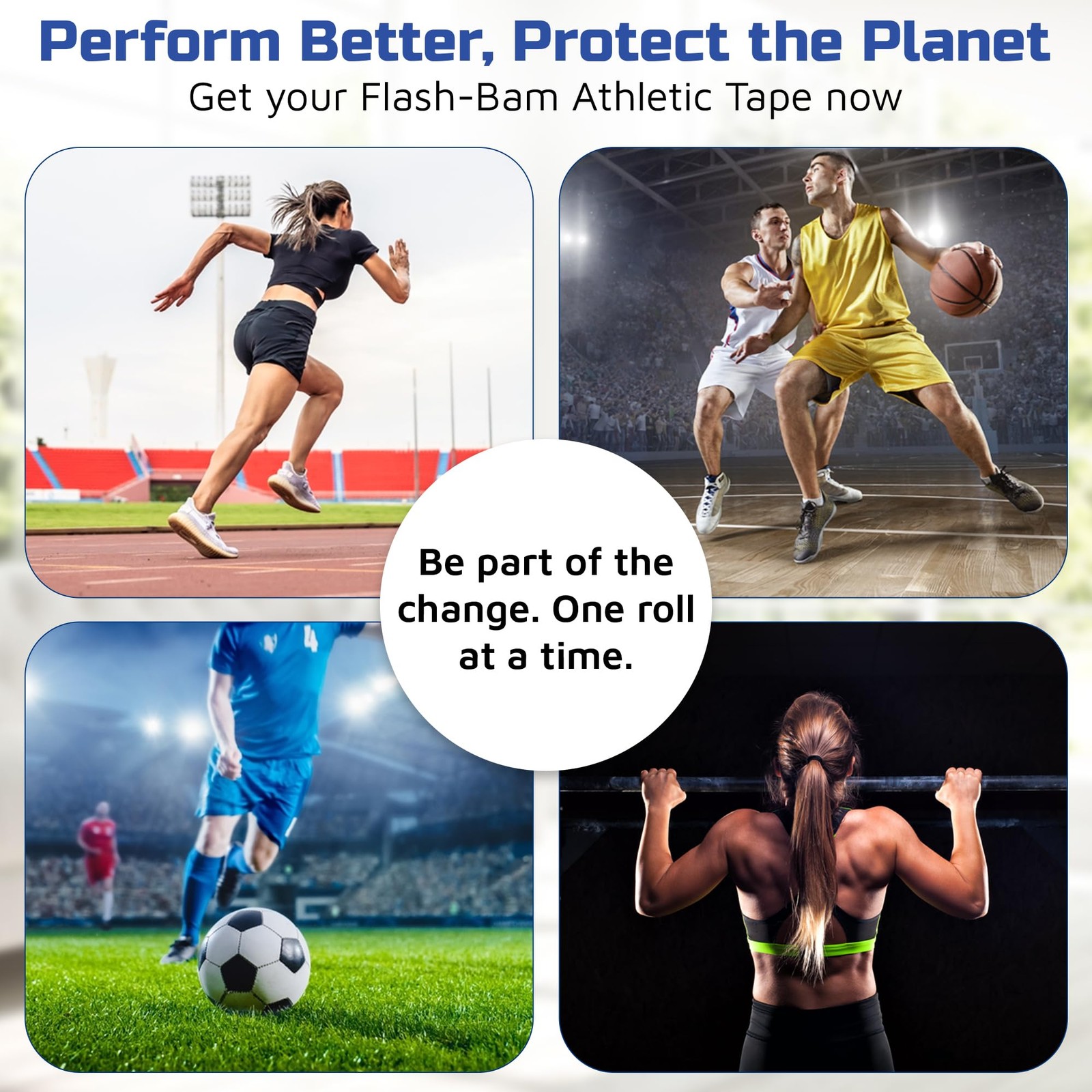 Flash-Bam Athletic Tape – Biodegradable Eco-Friendly Sports Tape – Strong