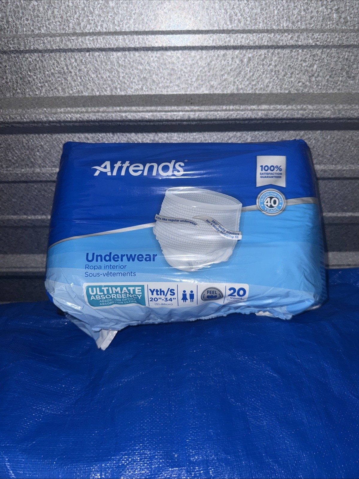 Attends Advanced Underwear size Youth Small 20″-34″ #APP0710 20 count (WTF17)