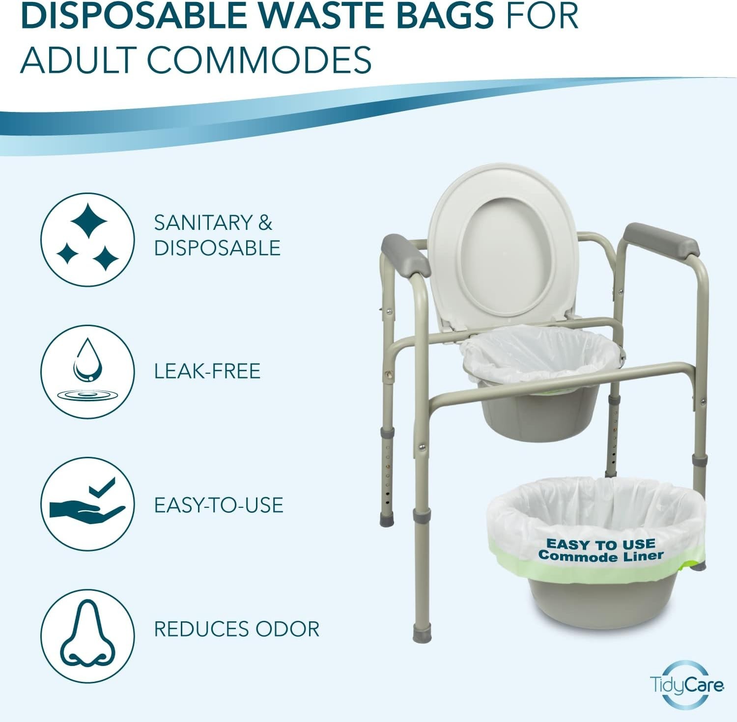 Bedside Commode Liners for Portable Toilet Chair Bucket and Bedpan | Value Pa…