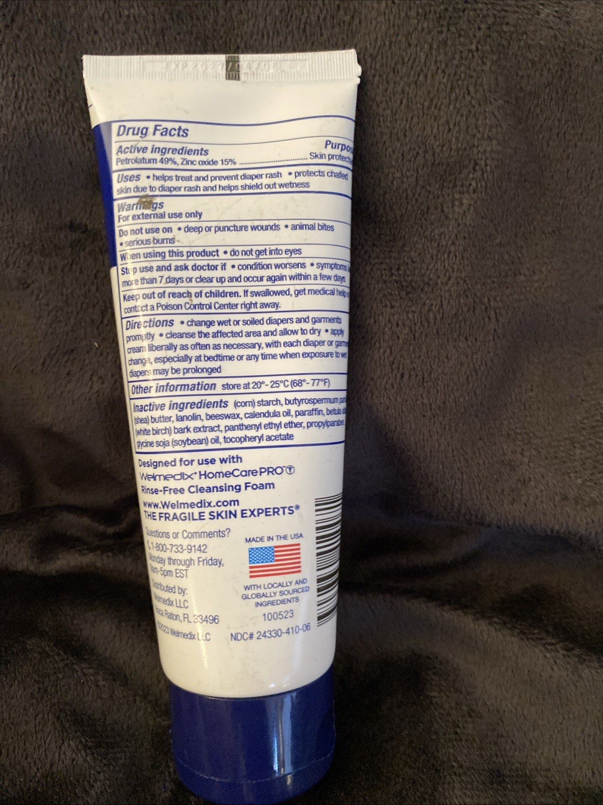 HomeCare Rapid Relief Adult Diaper Rash Cream – Extra Thick, Moisturizing…