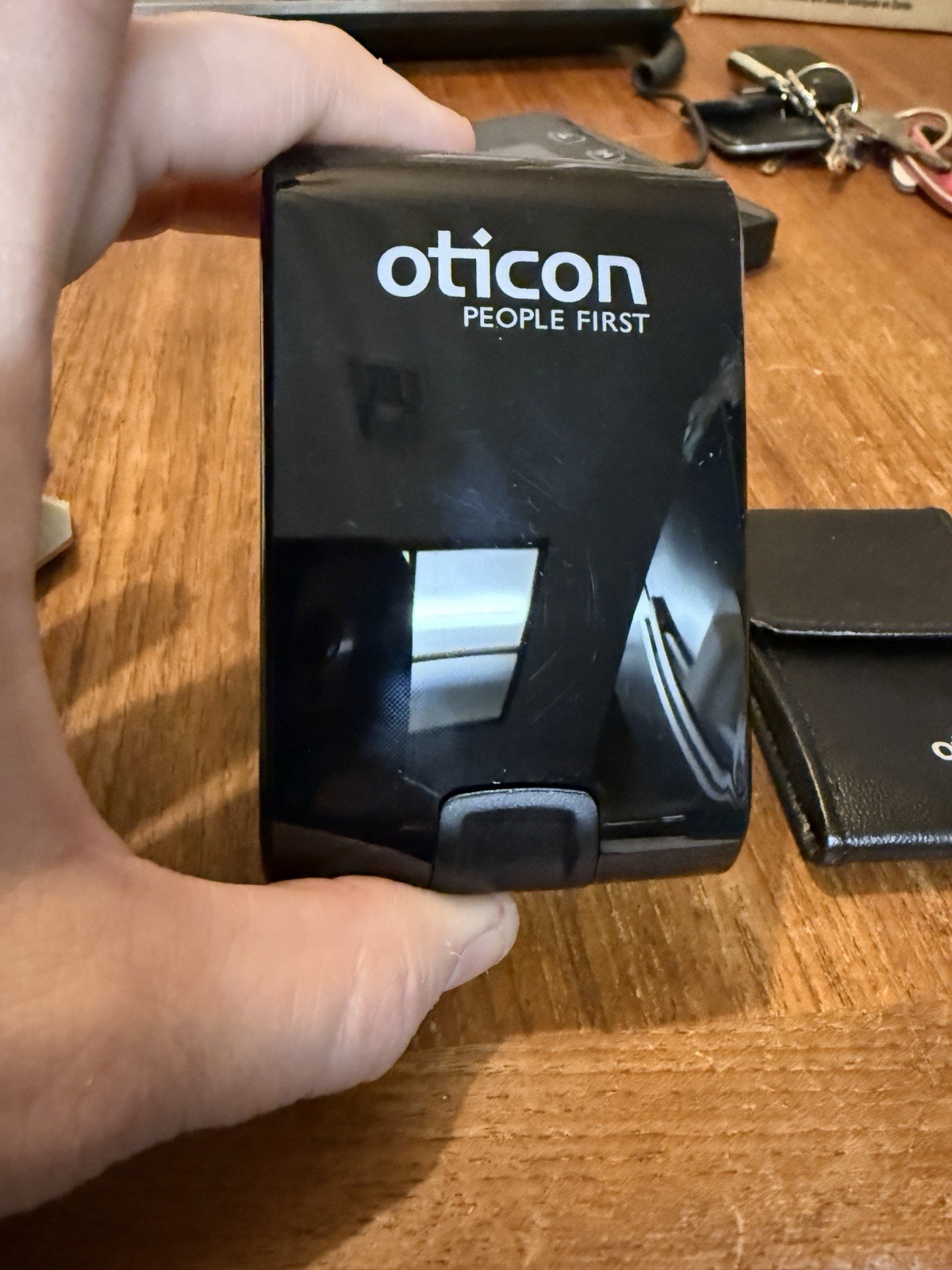 Oticon People First Hearing Aid Hard Case & Soft Case, Cleaning Tool/cloth