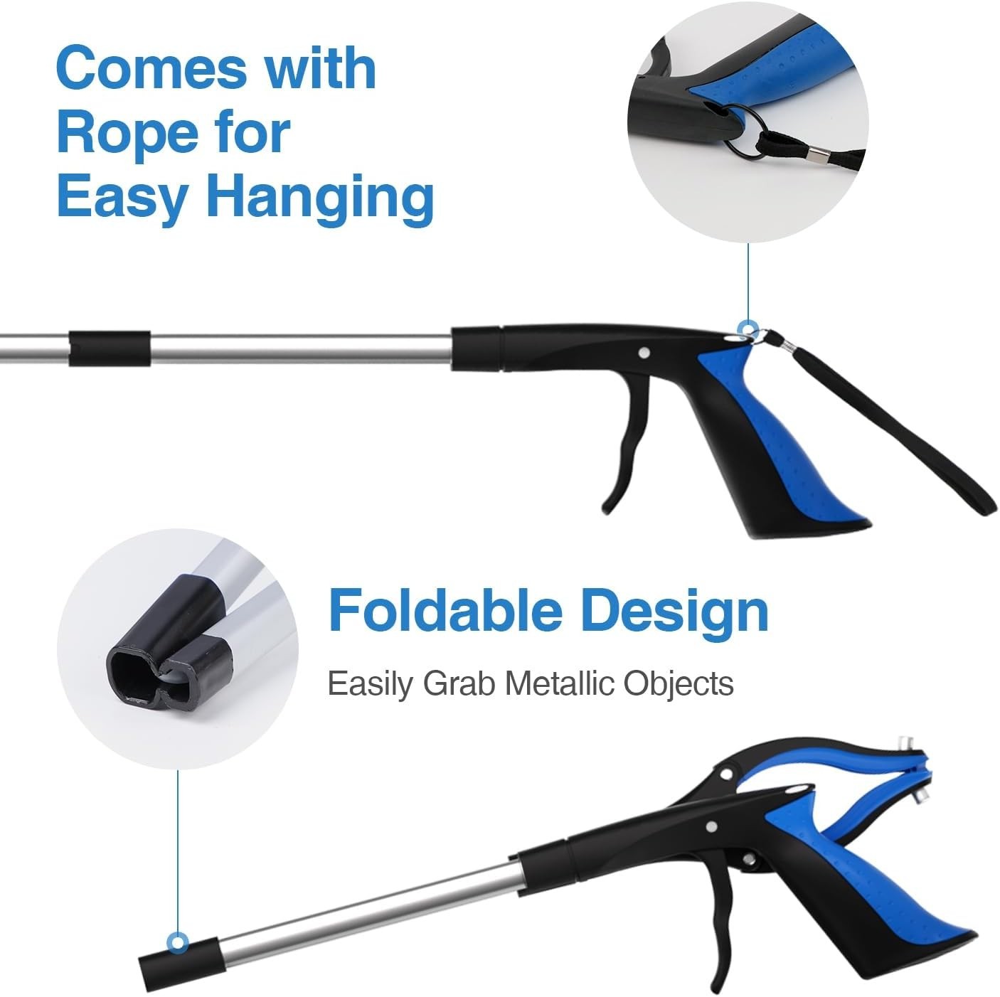 DMI 2 Pack, 32 Inch Reacher Grabber PickupTool for Seniors, Disabled or After…