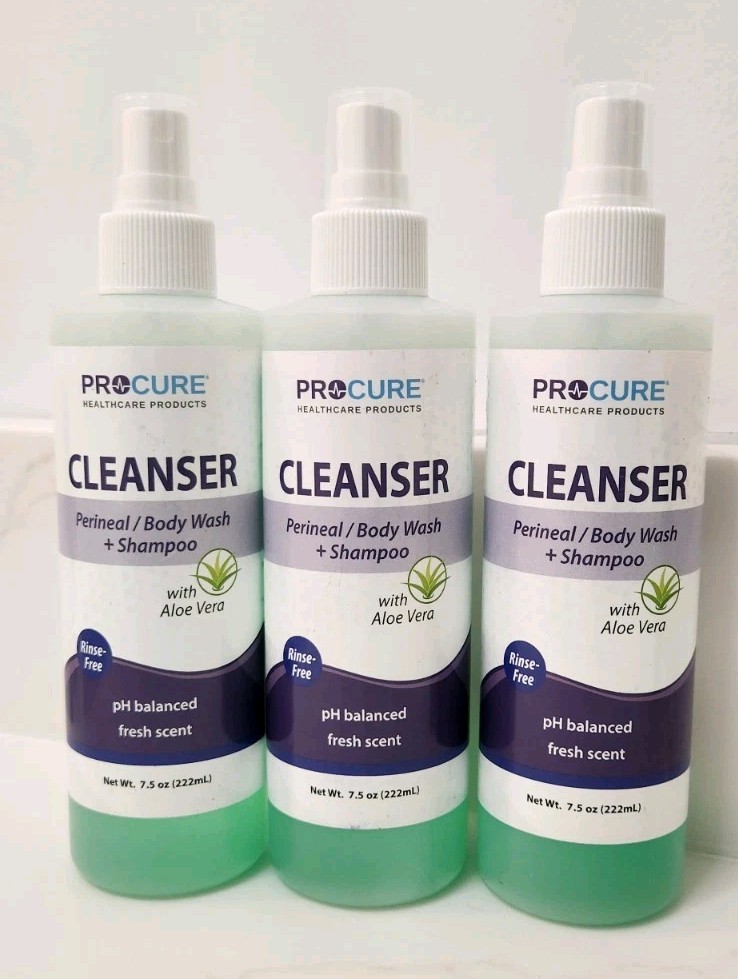Lot of 3 – Perineal/Body Wash + Shampoo Cleanser with Aloe Vera (Rinse Free)