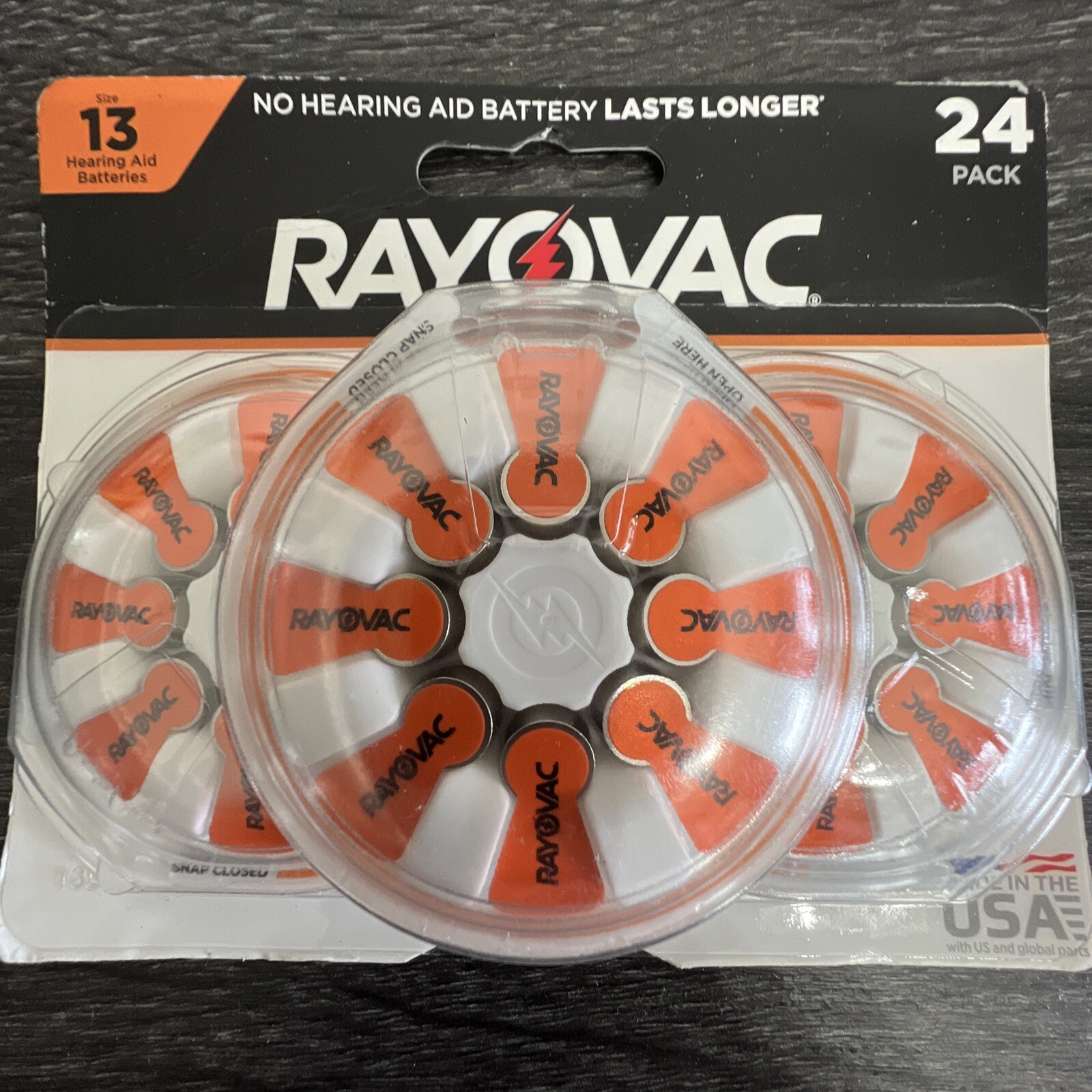 Rayovac Size 13 Hearing Aid Battery – 24pk – Exp 2024 Or Later