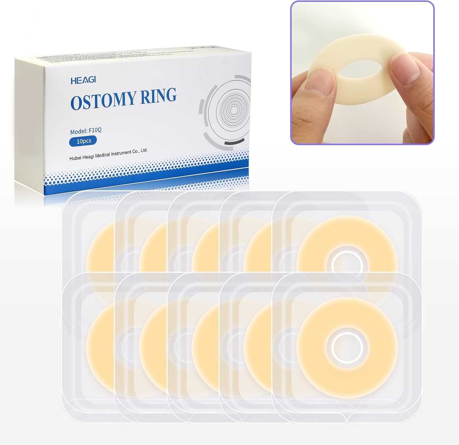 30 PCS Protective Ostomy Seal Rings 2mm – Moldable Hydrocolloid Barrier Seals