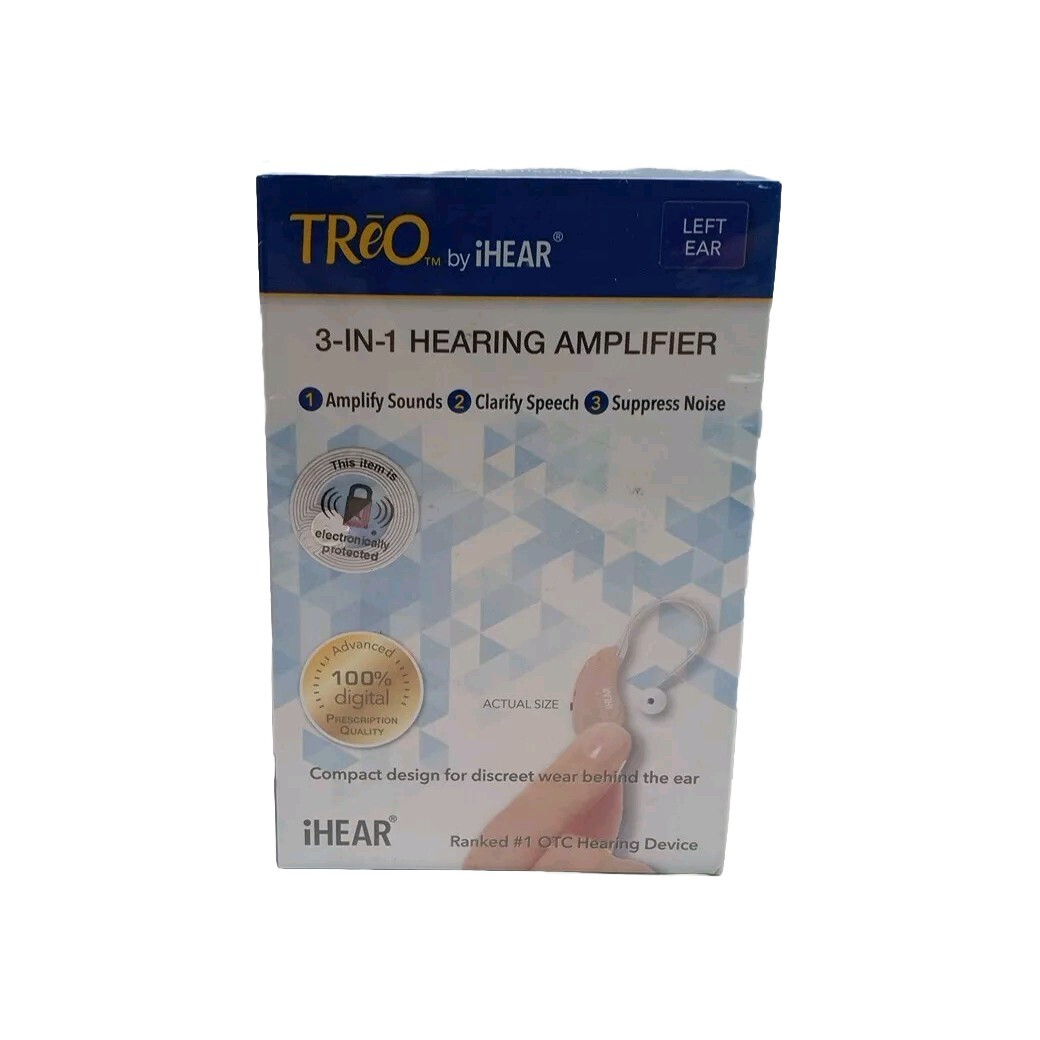TReO by iHEAR 3-in-1 HEARING AMPLIFIER (LEFT EAR) Amplify Sound Clarify Speech