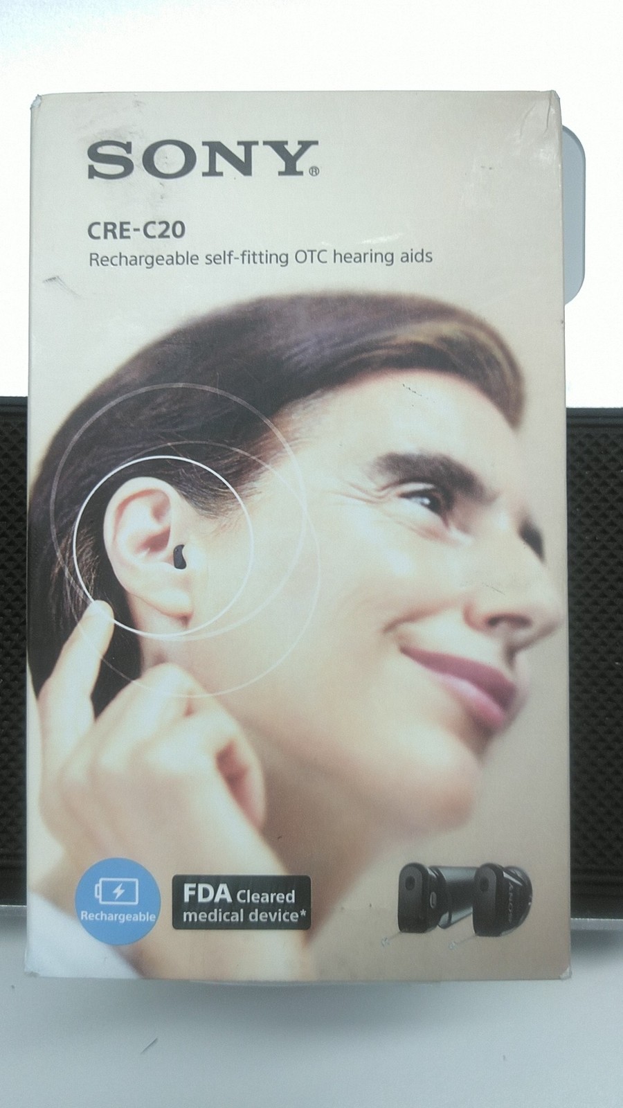 Sony CRE-C20 Self-Fitting OTC Hearing Aid Sound Isolation Rechargeable In Ear