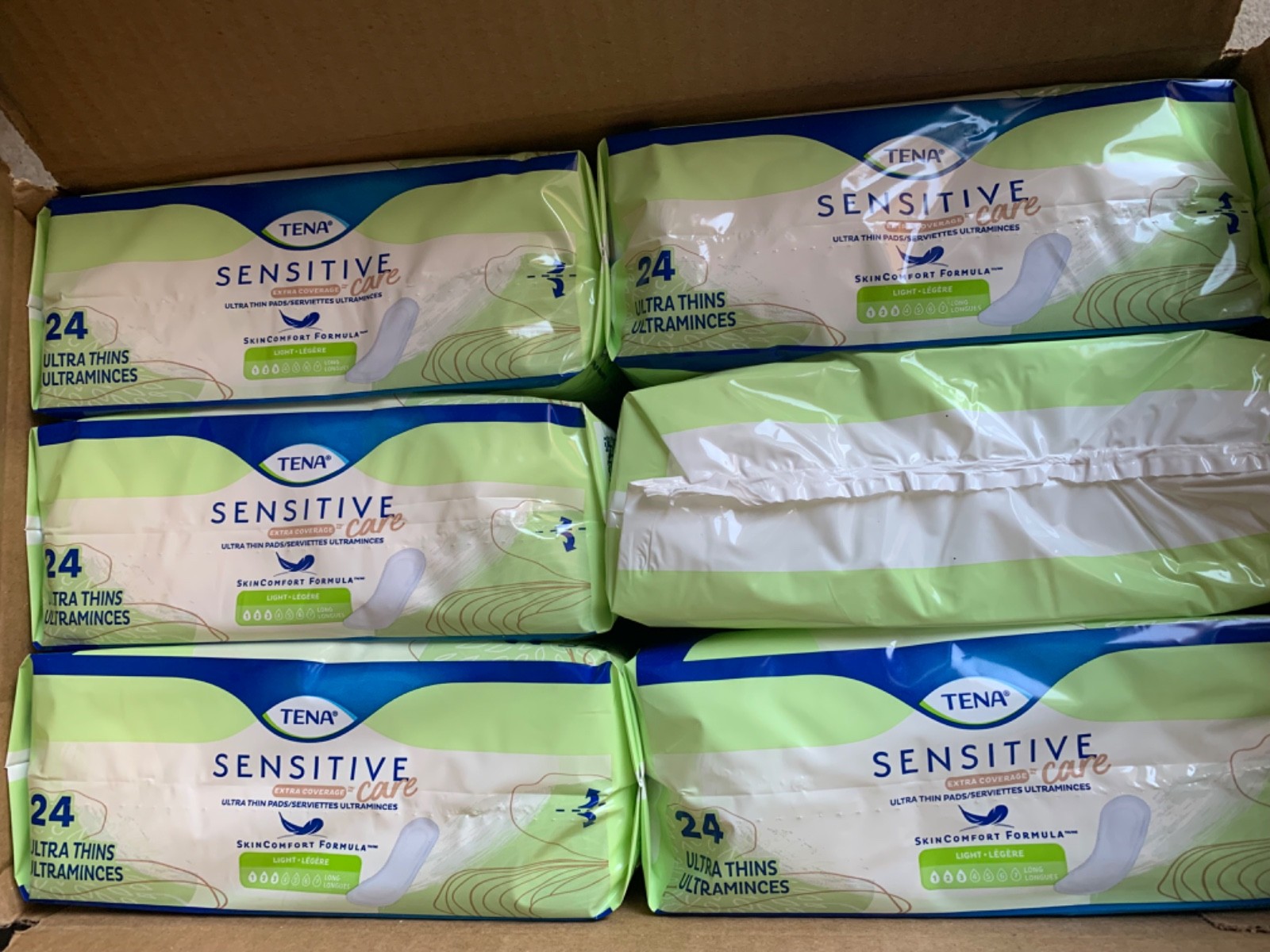 TENA Sensitive Care Incontinence Pads, Size 3 Light, 144 count