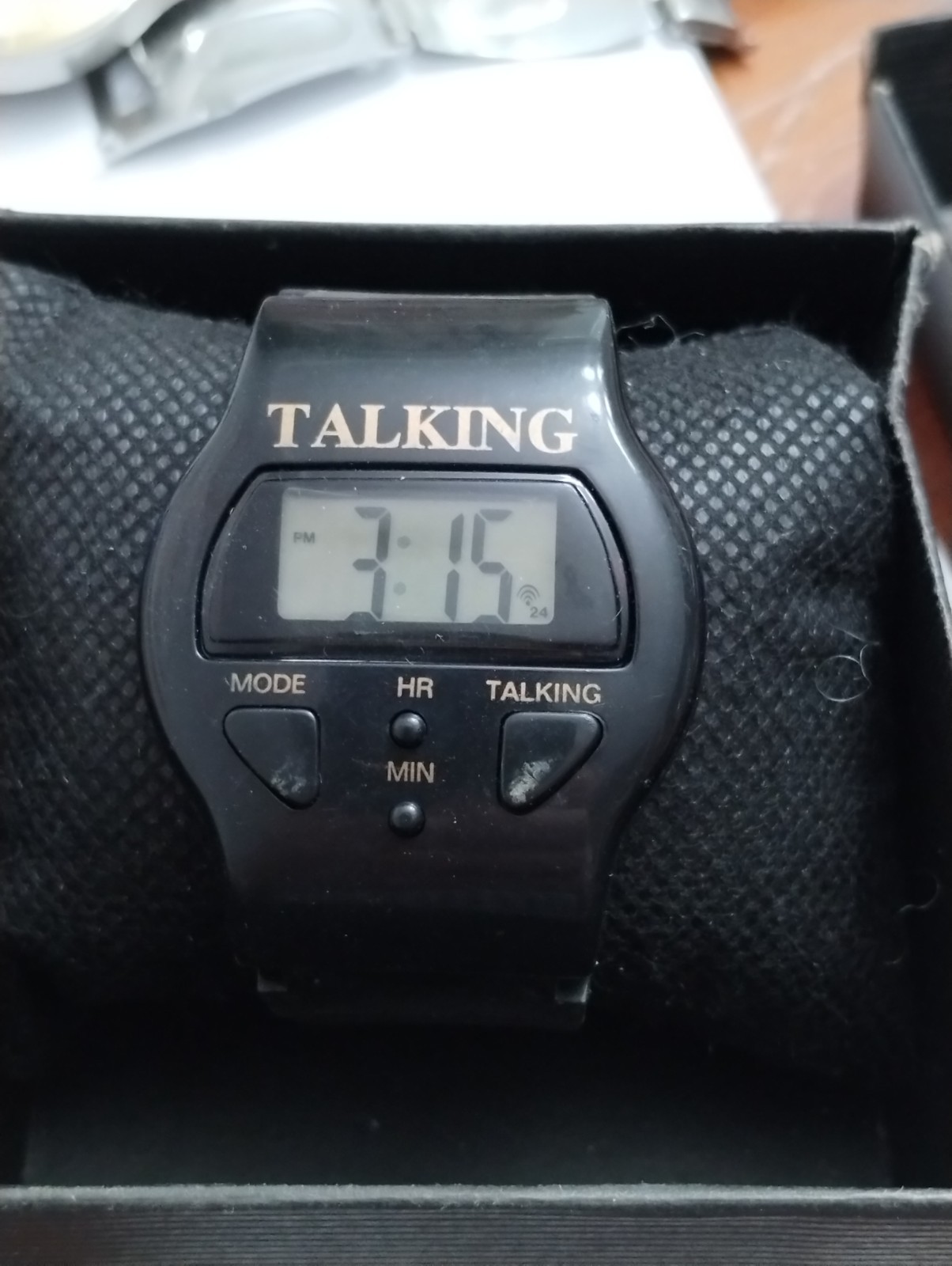 English Talking Watch for Seniors Elderly Blind Visually Impaired Digital Black