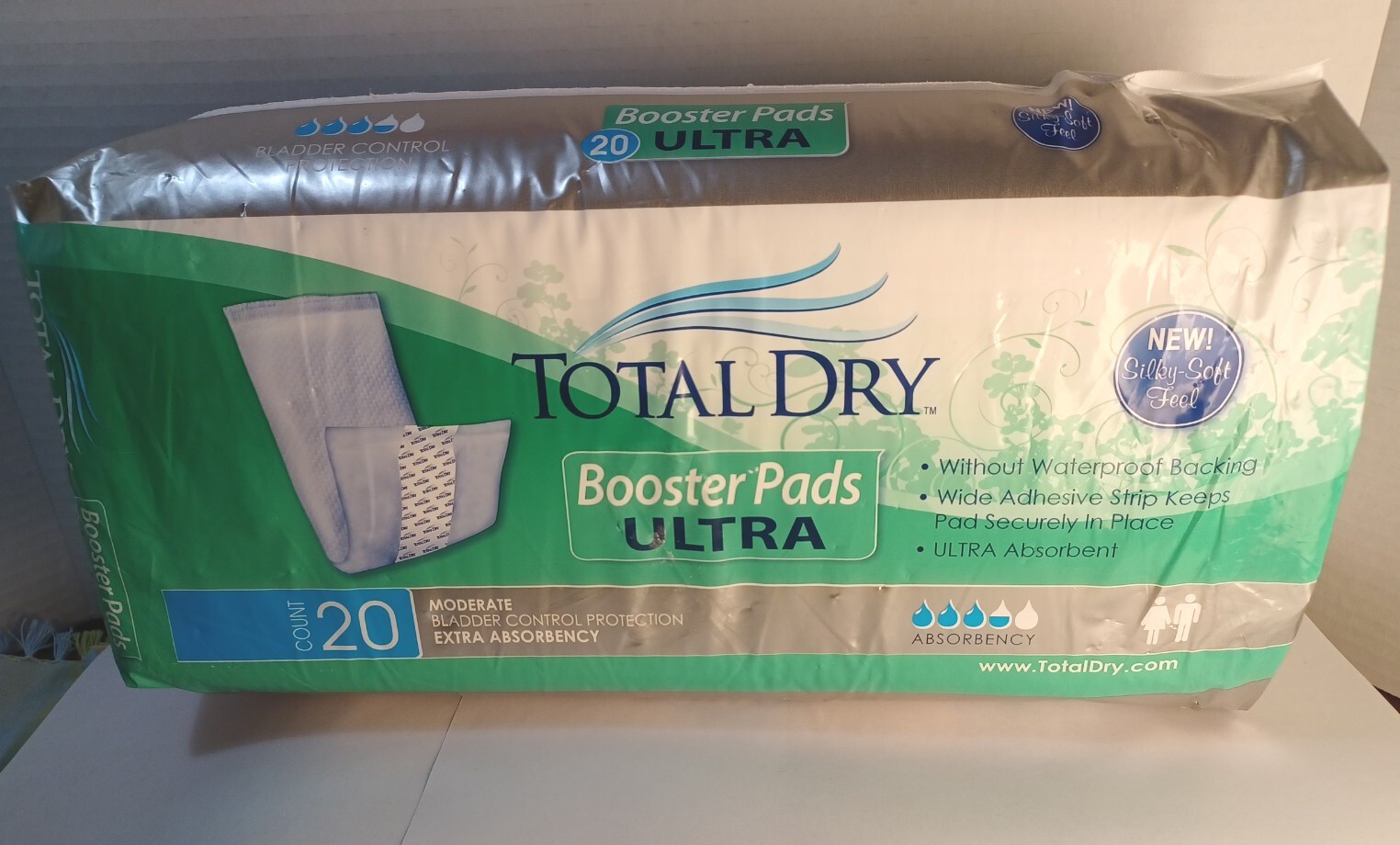TotalDry™ Ultra Incontinence Booster Pad One Size Fits Most, 20/BG free shipping