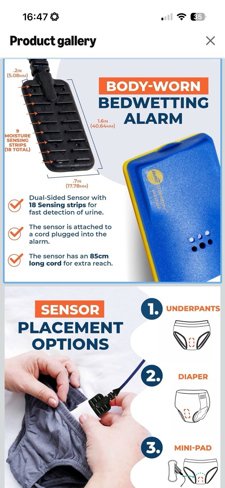 DRI Sleeper Excel Bedwetting Alarm for Kids