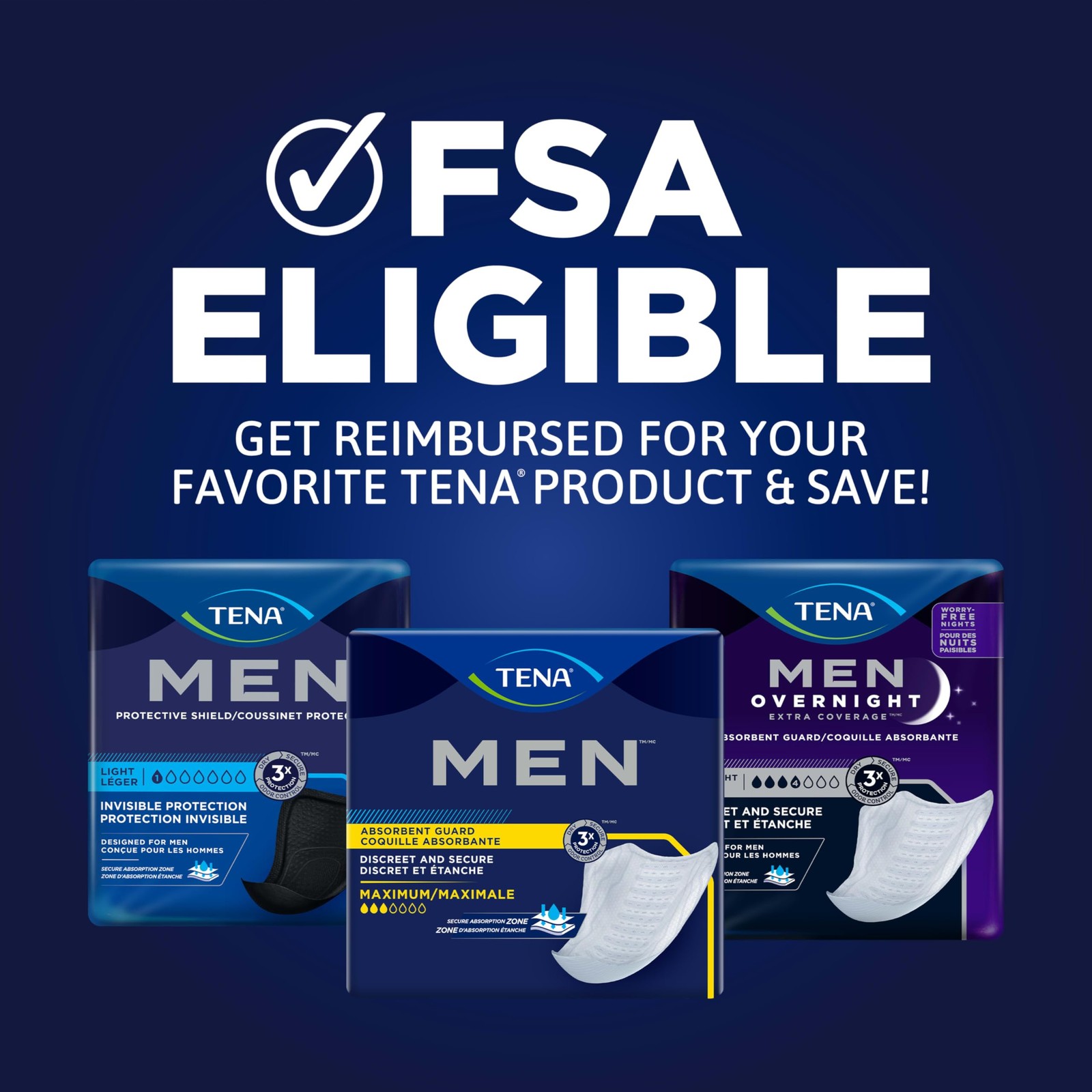 Tena Incontinence Guards for Men, Moderate Absorbency, 48 Count
