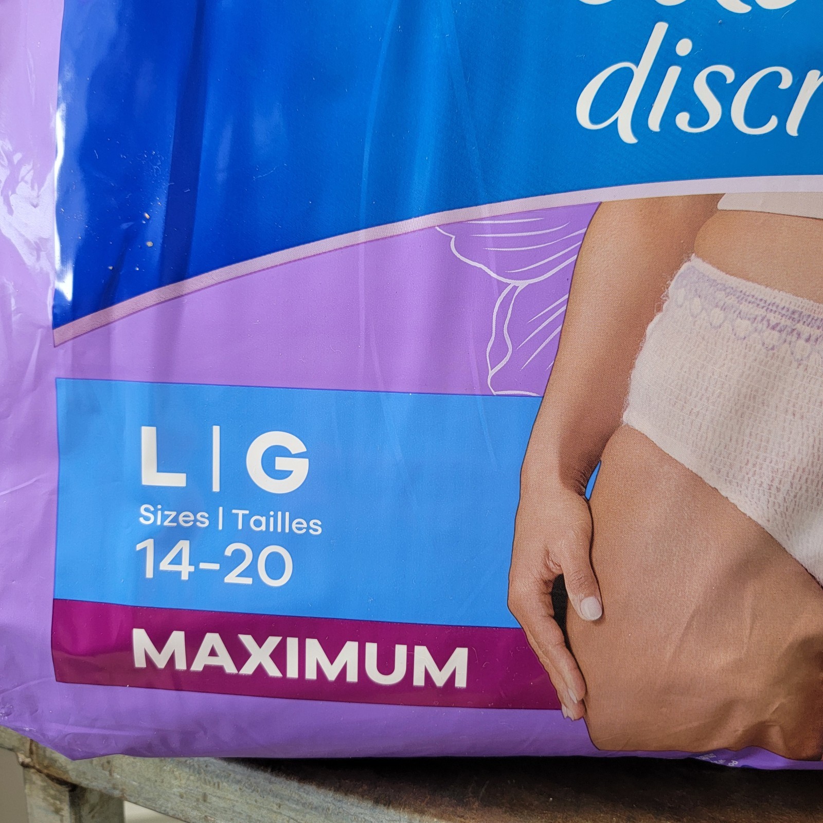 Always Discreet Underwear LG 14-20 Maximum Protection 38 Count