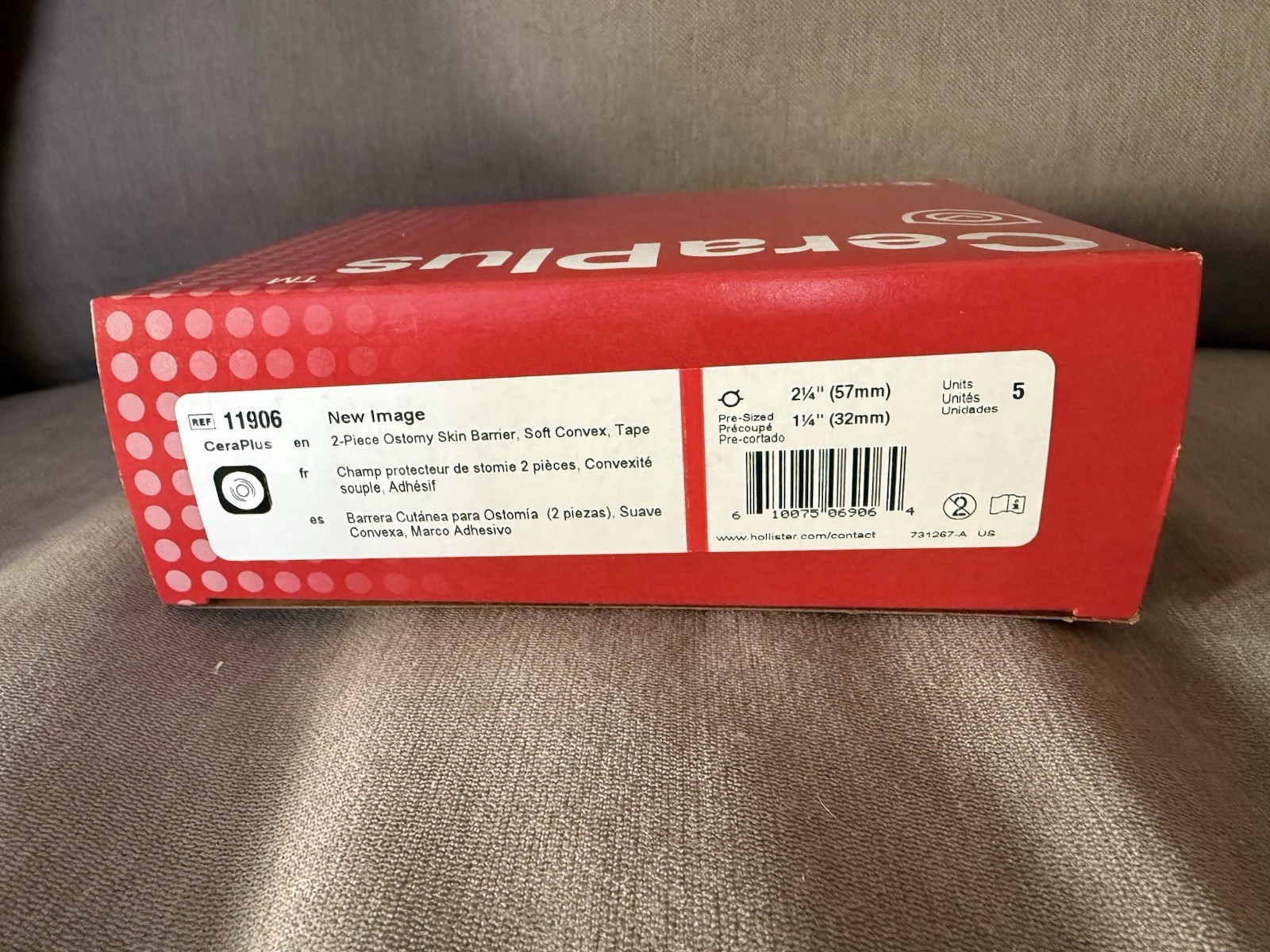 Hollister 11906 CeraPlus Barriers 2¼” Flange 1¼” 5/bx Pre-Sized