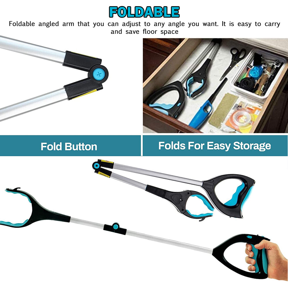 32” Grabber Pick Up Reaching Tool Hand Grip Reacher Heavy Duty Aid Trash Stick