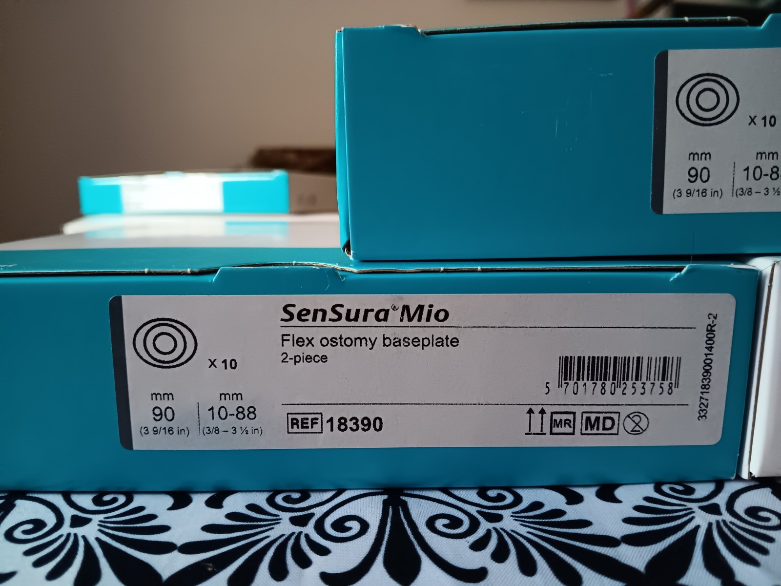 Coloplast SenSura Mio Flex Skin Barrier 2-Piece Cut-to-Fit REF 18390 90mm